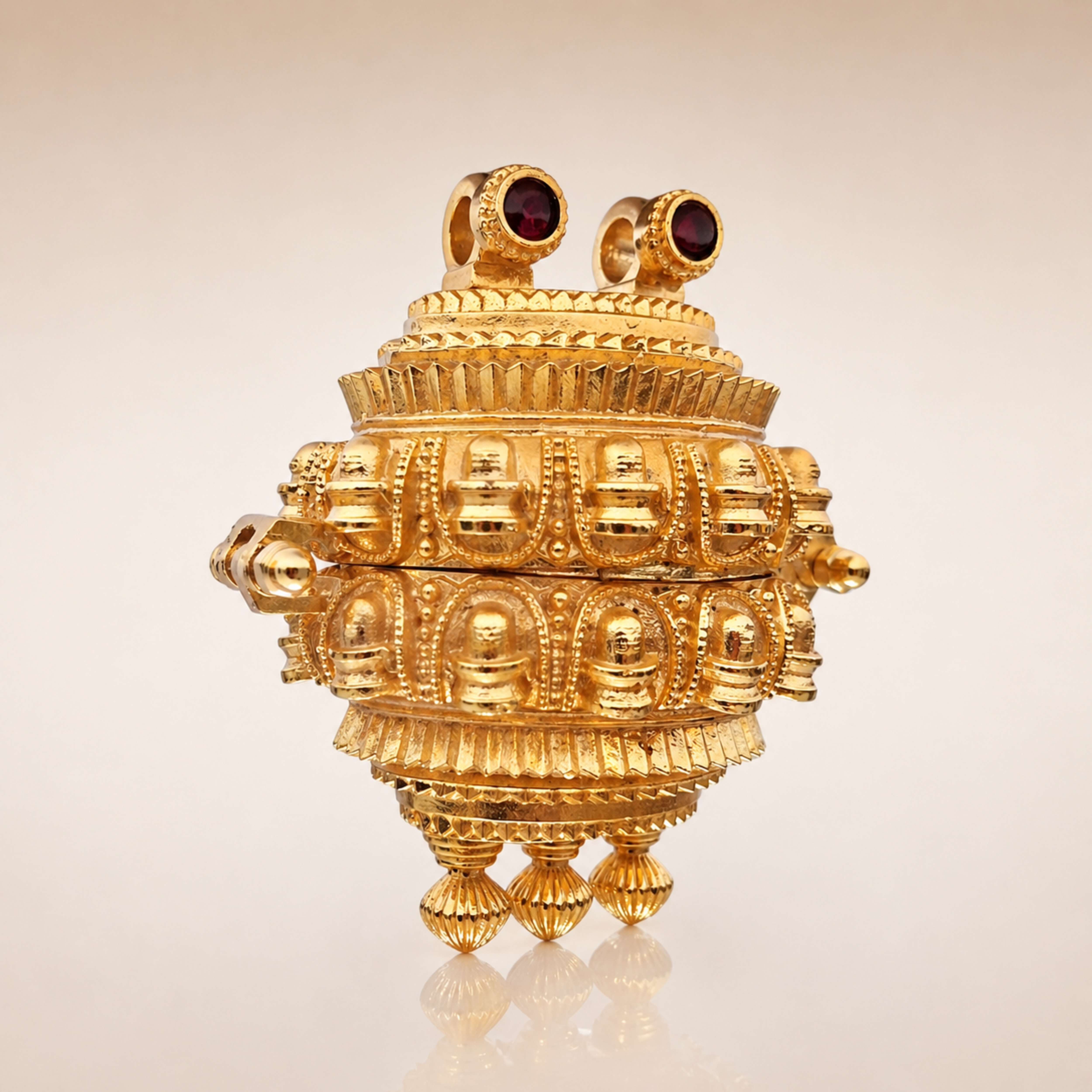 24 Sivalingam Embossed Oval Sacred Box