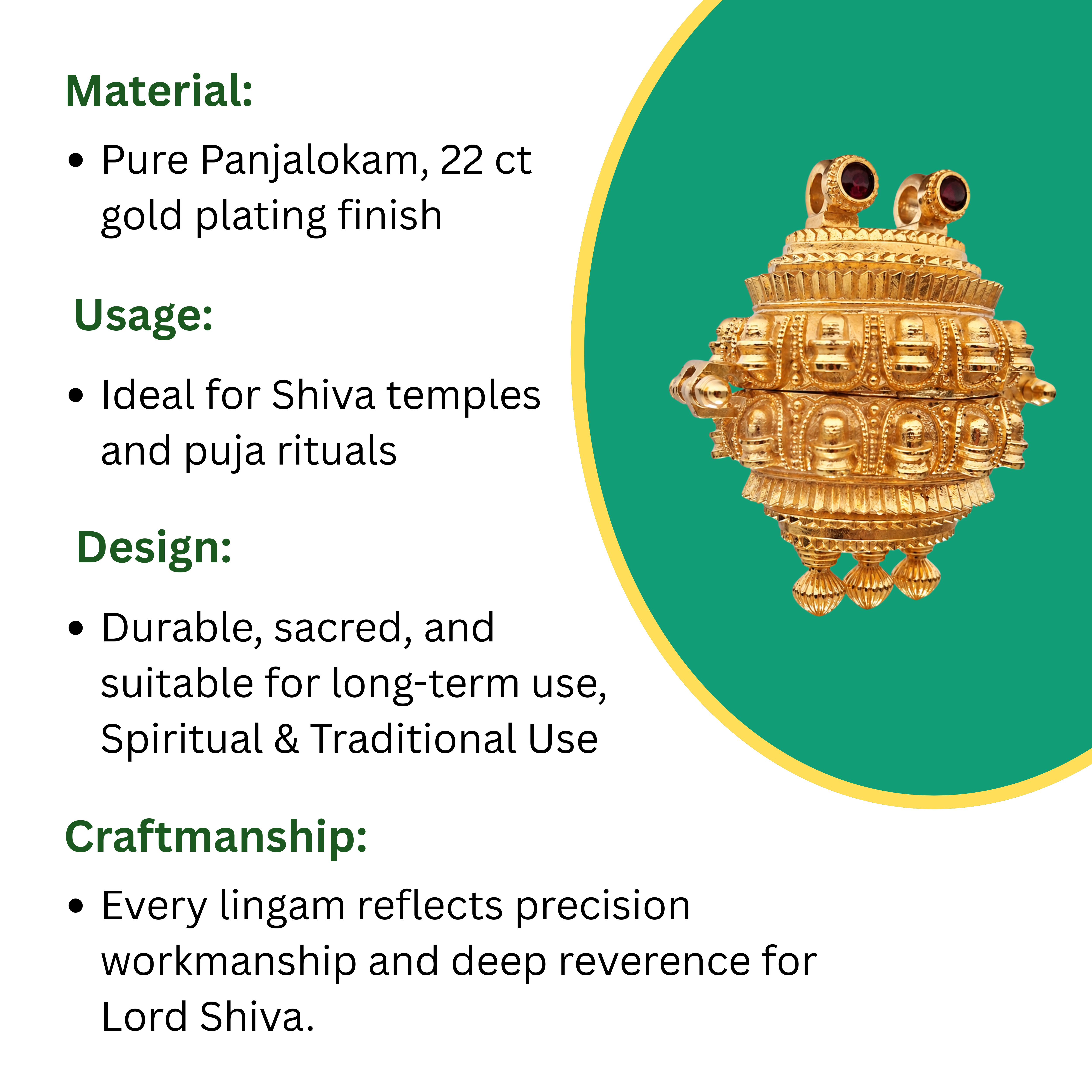 24 Sivalingam Embossed Oval Sacred Box