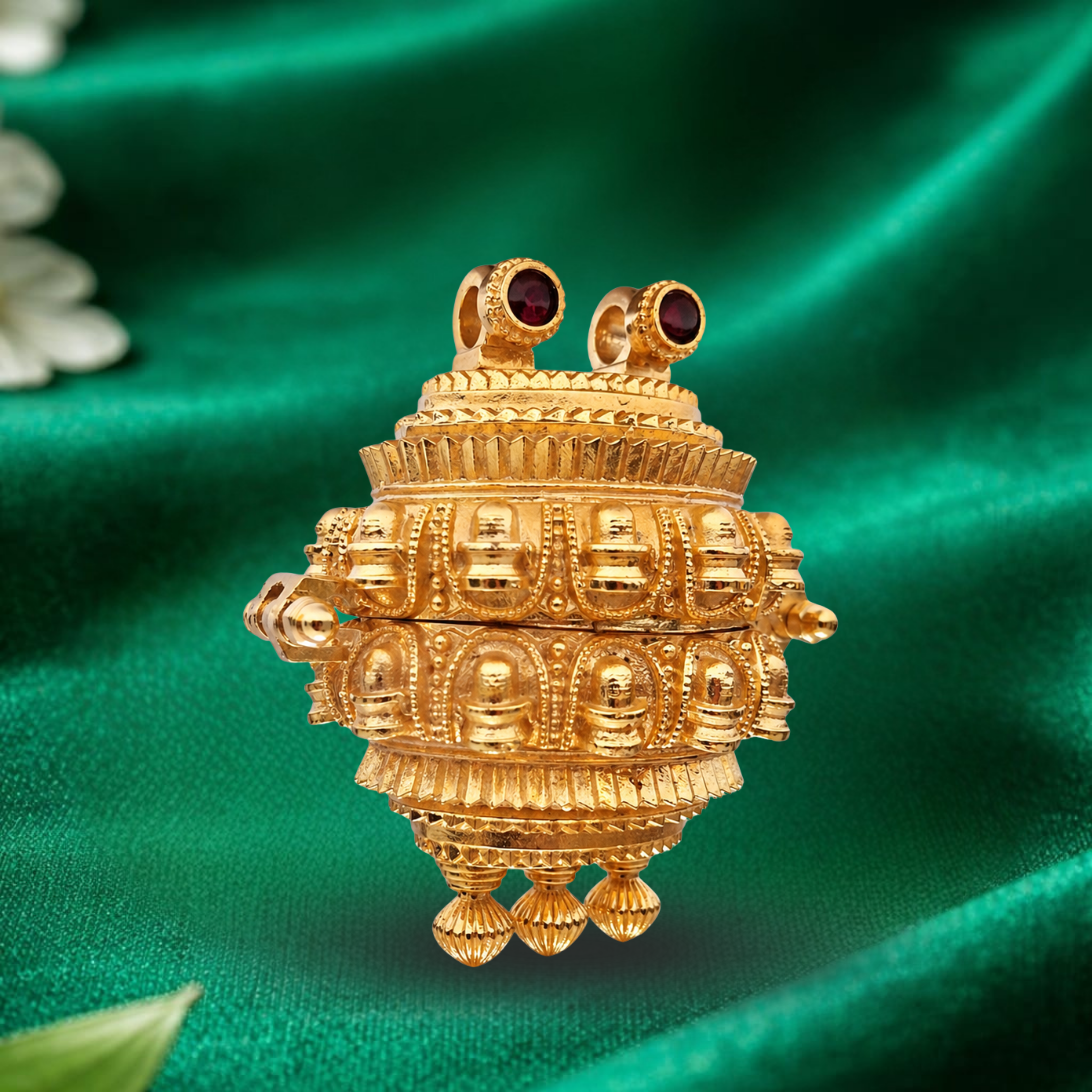 24 Sivalingam Embossed Oval Sacred Box