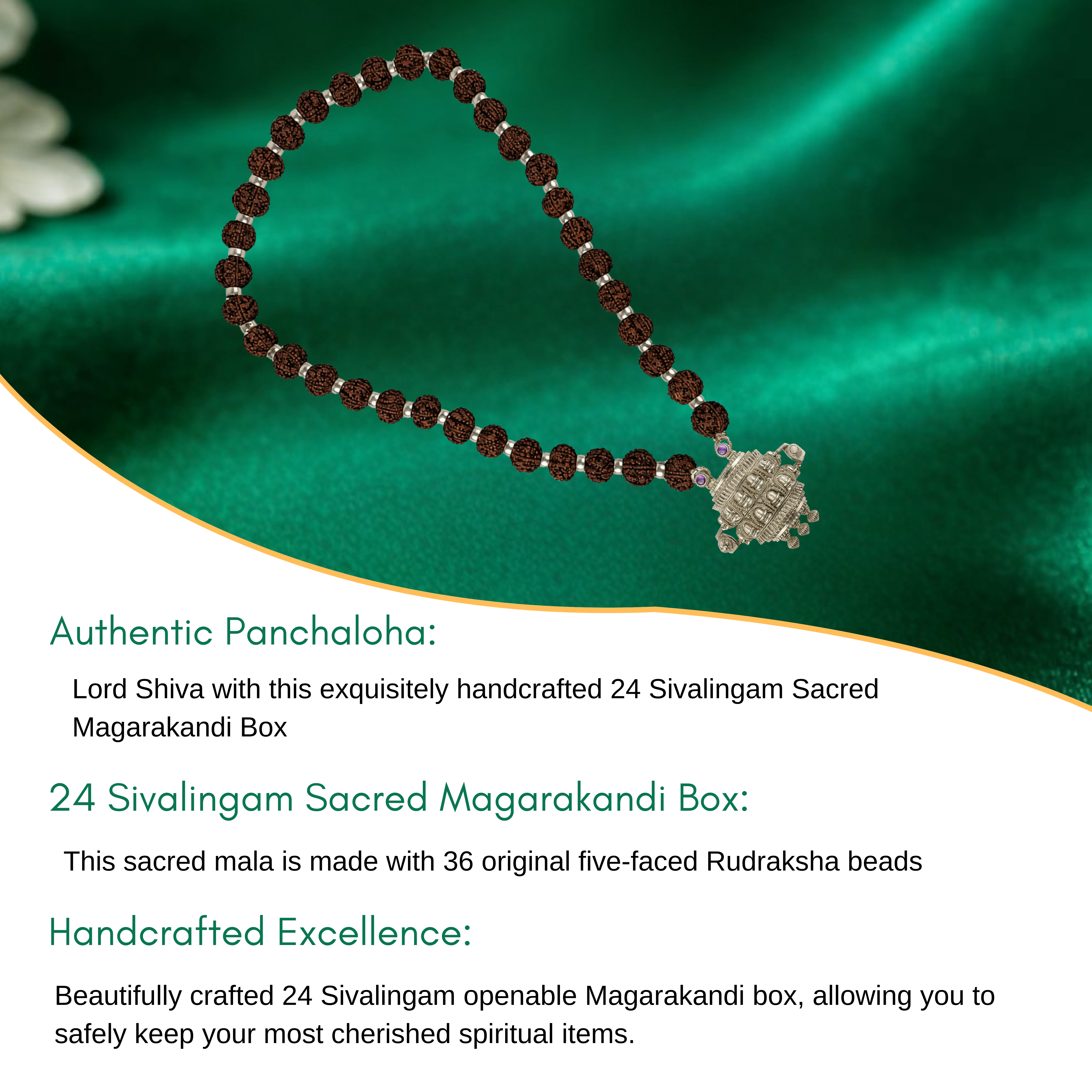24 Sivalingam Sacred Magarakandi Box