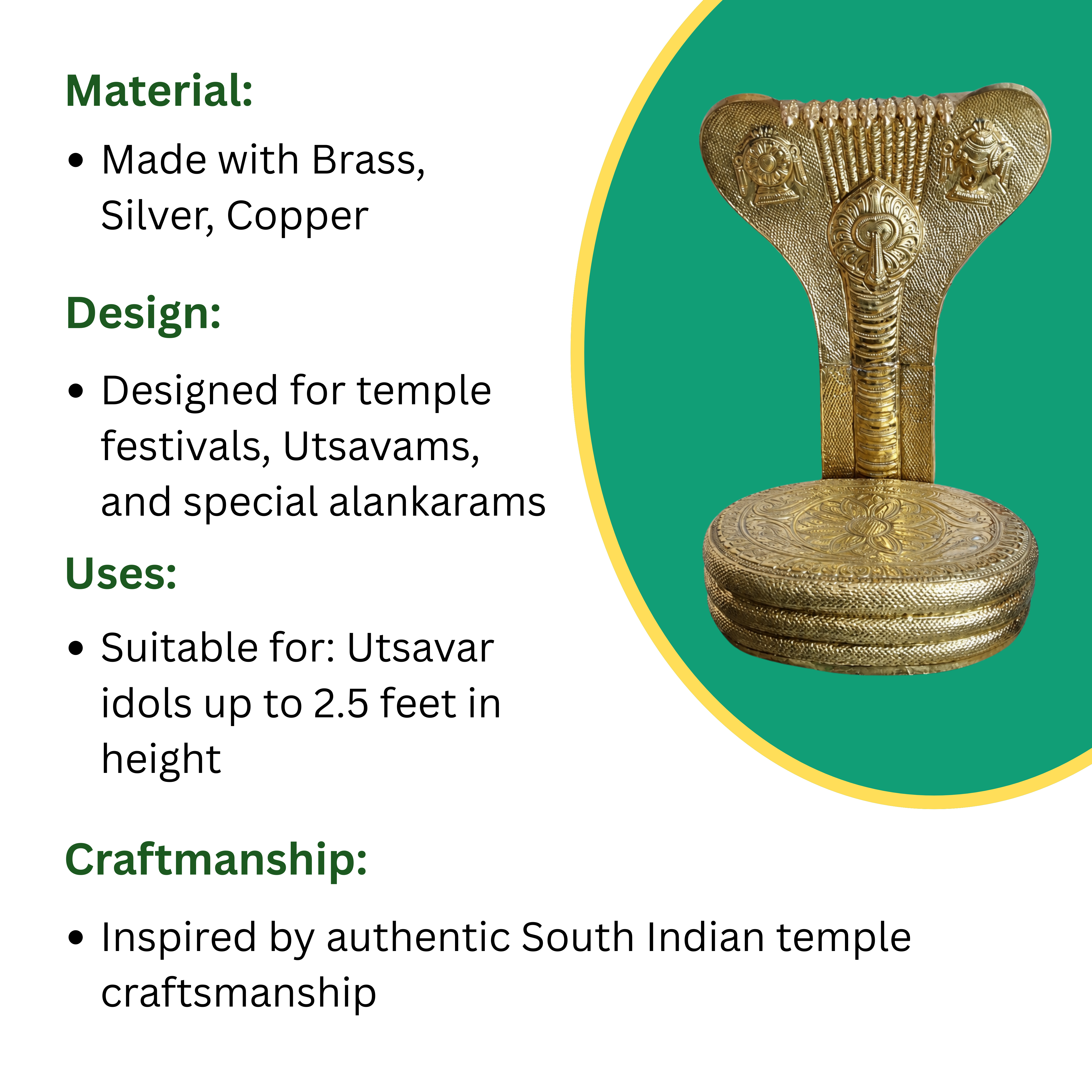 Aadhisesan Peetam (Brass)
