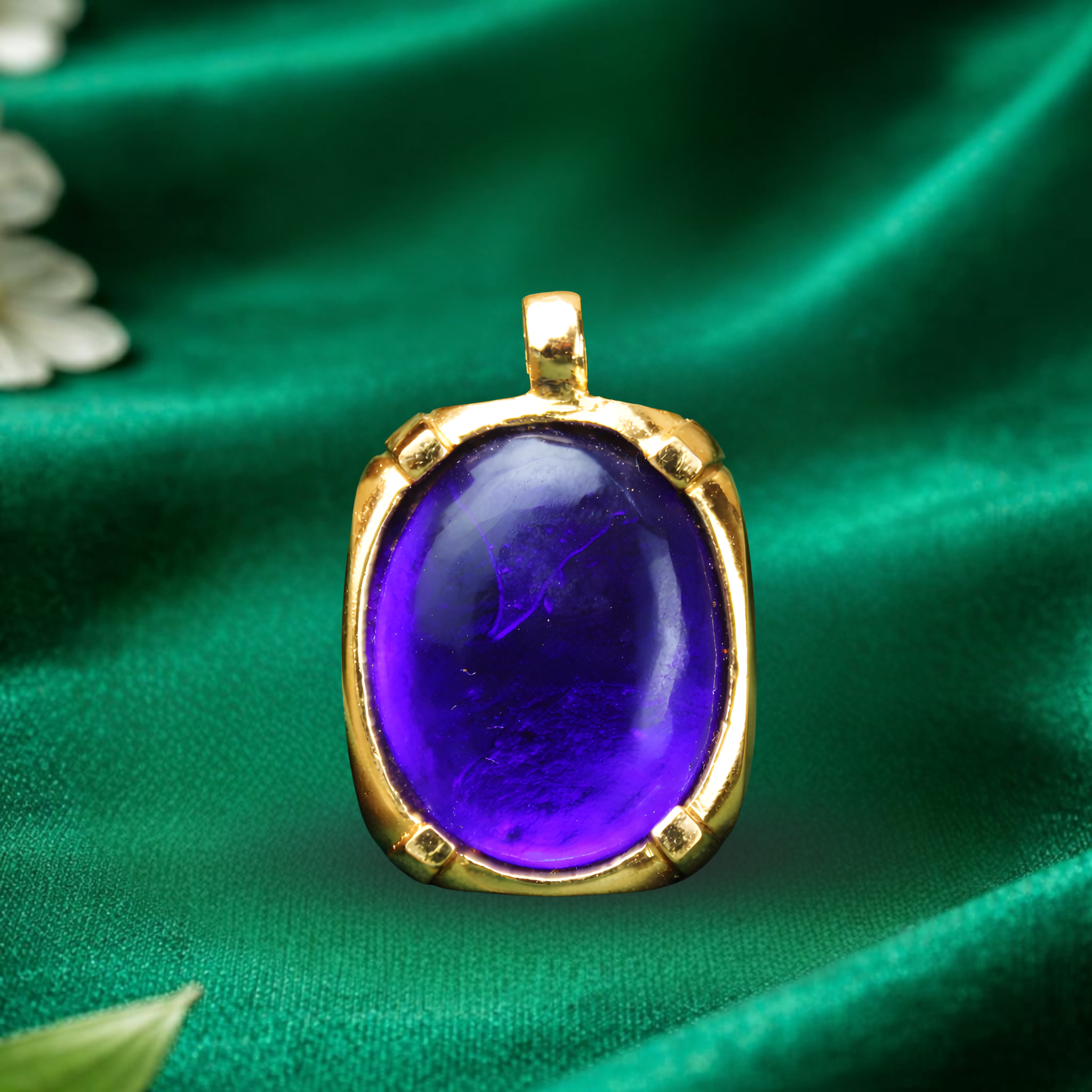 Oval Blue Stone Pendant