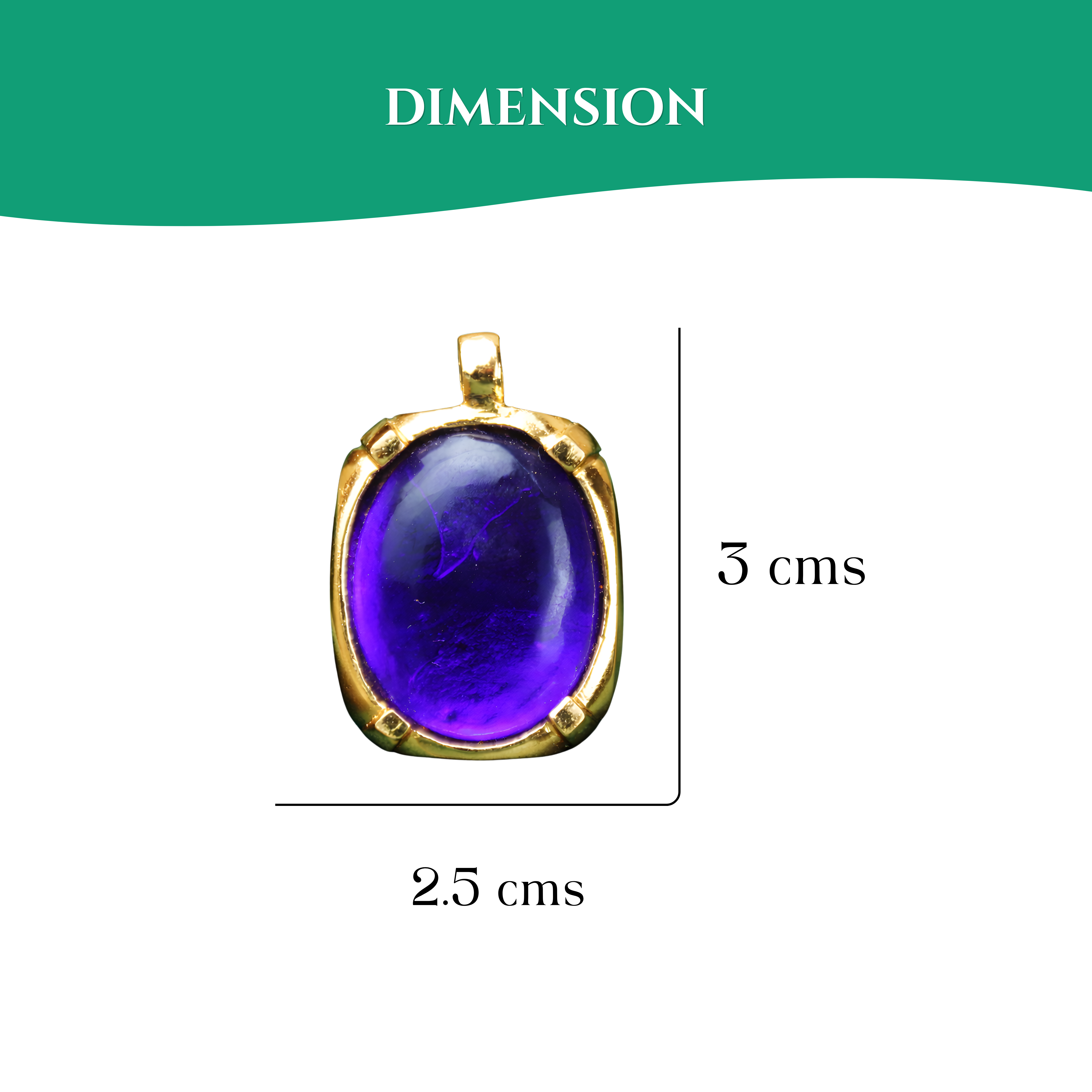 Oval Blue Stone Pendant