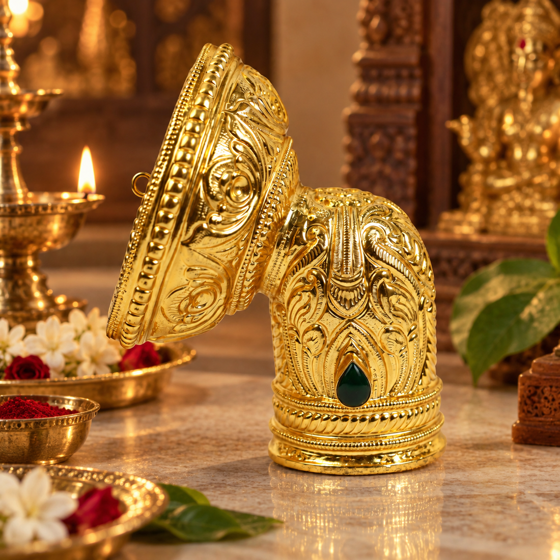 Aandal Crown – Traditional Temple Style