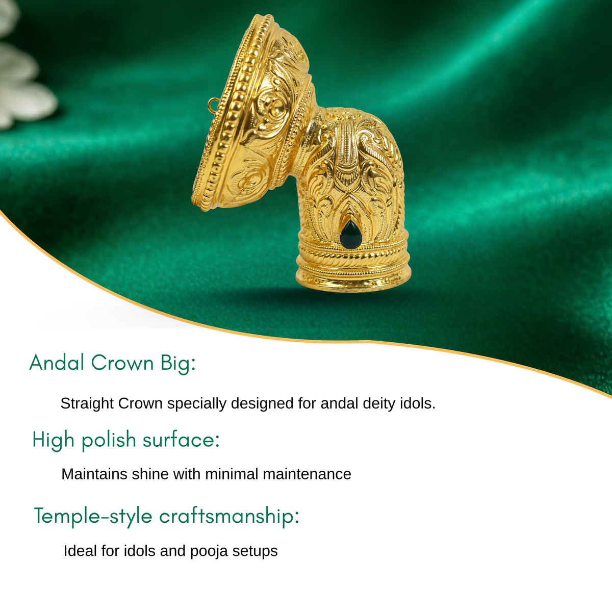 Aandal Crown – Traditional Temple Style