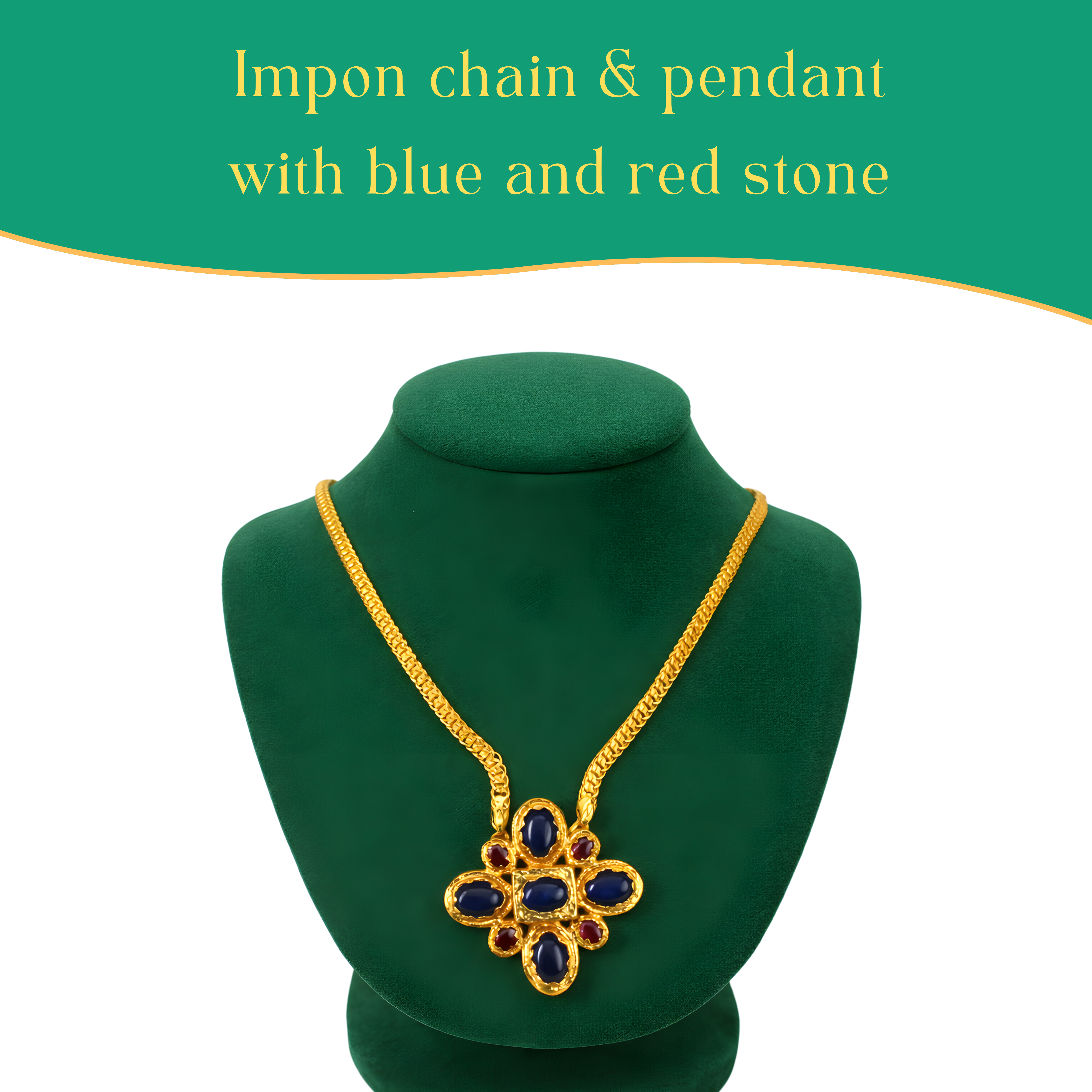 Neela Nayakam (Kousthubam Pendant) With Chain