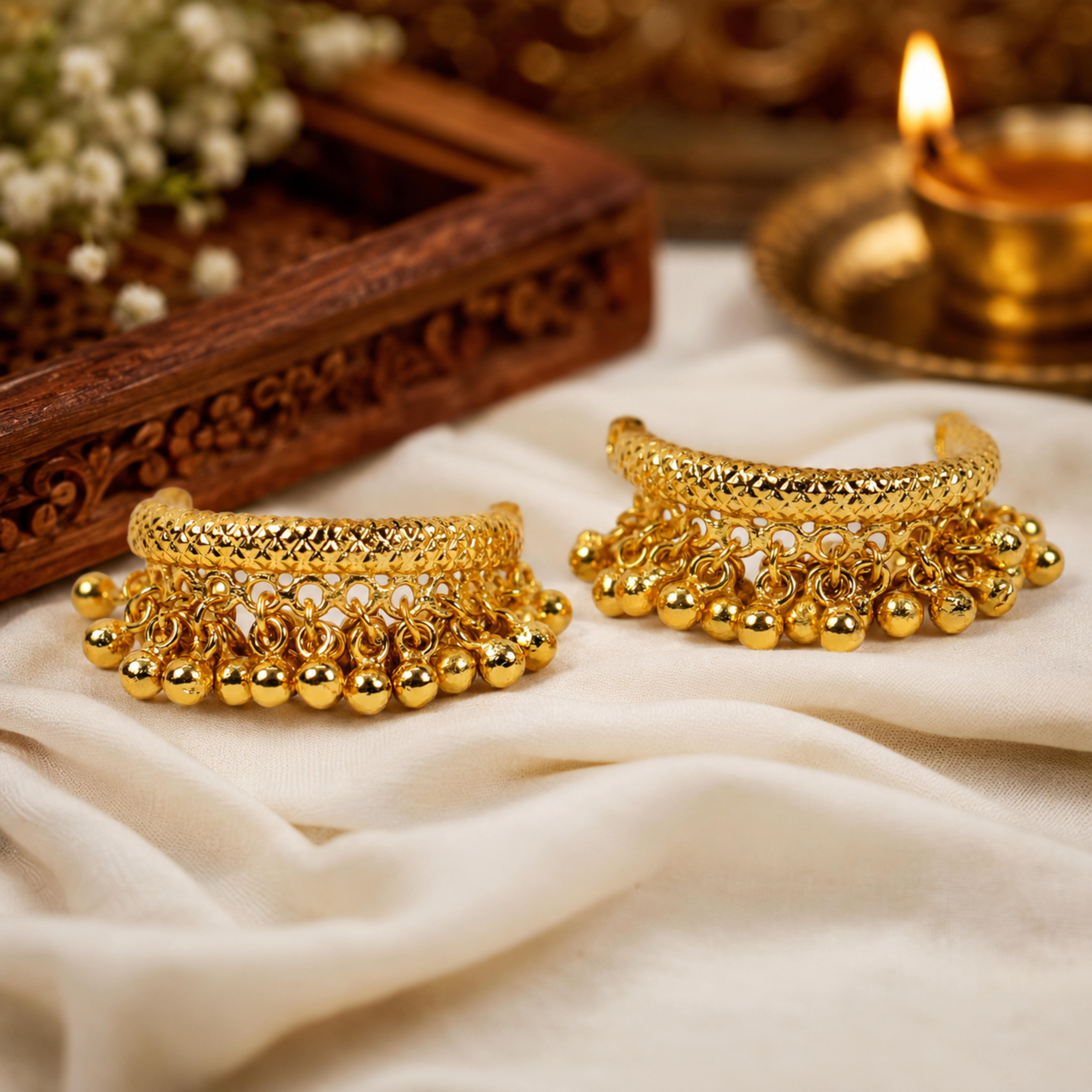 Gold Anklet Plain (Thandai) For Swamy Idols