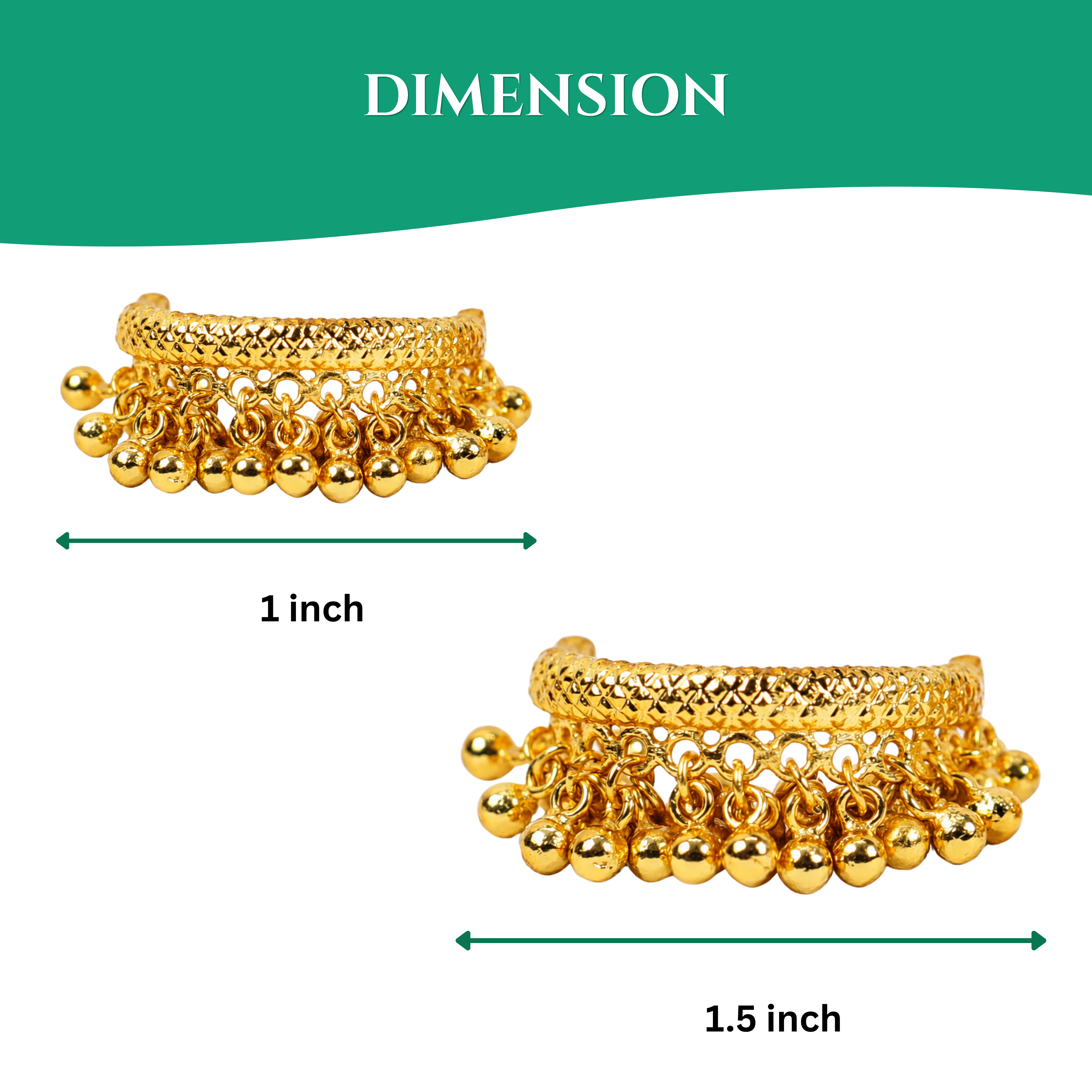 Gold Anklet Plain (Thandai) For Swamy Idols
