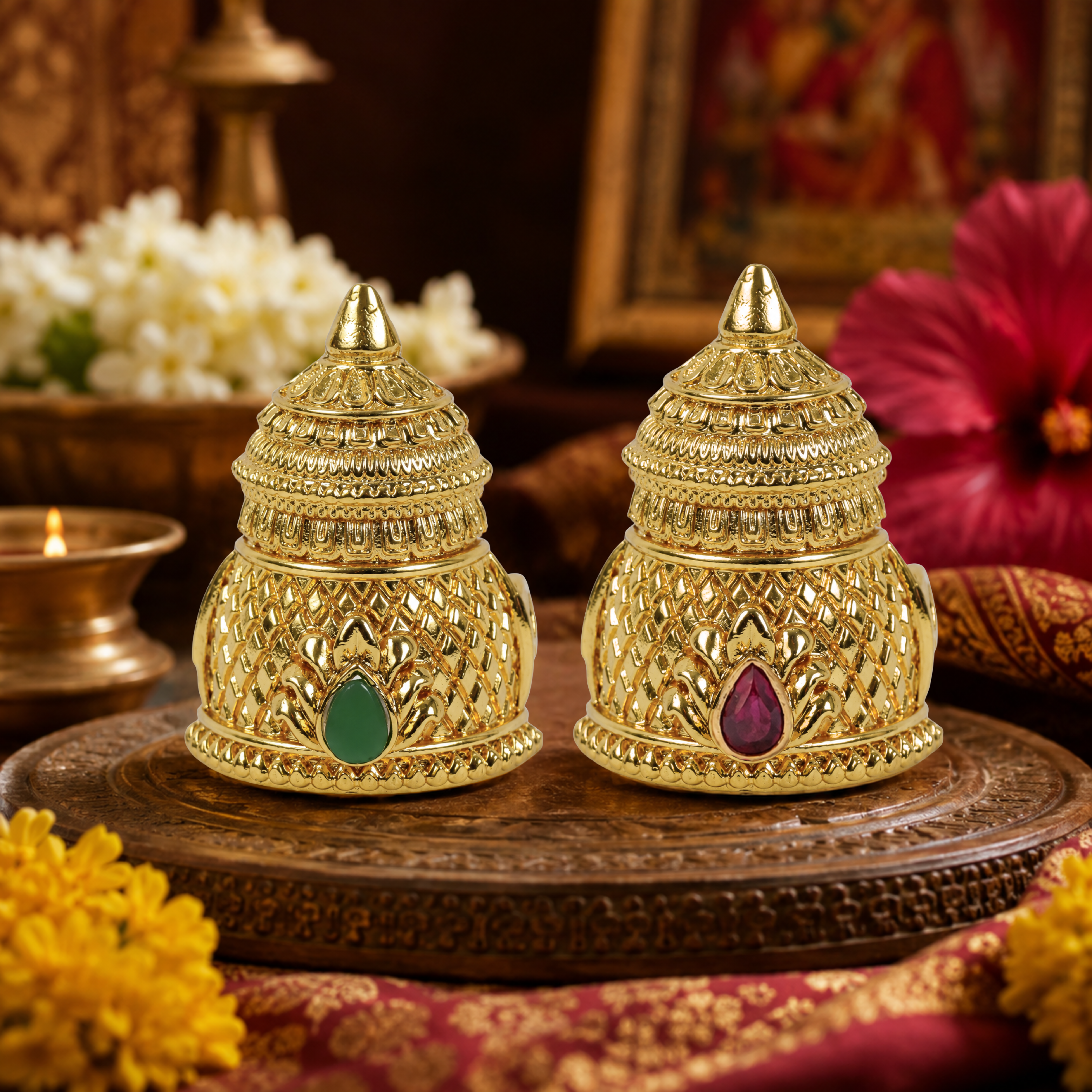 Half Crown Set For Home Temple & Deities (2 Crowns)