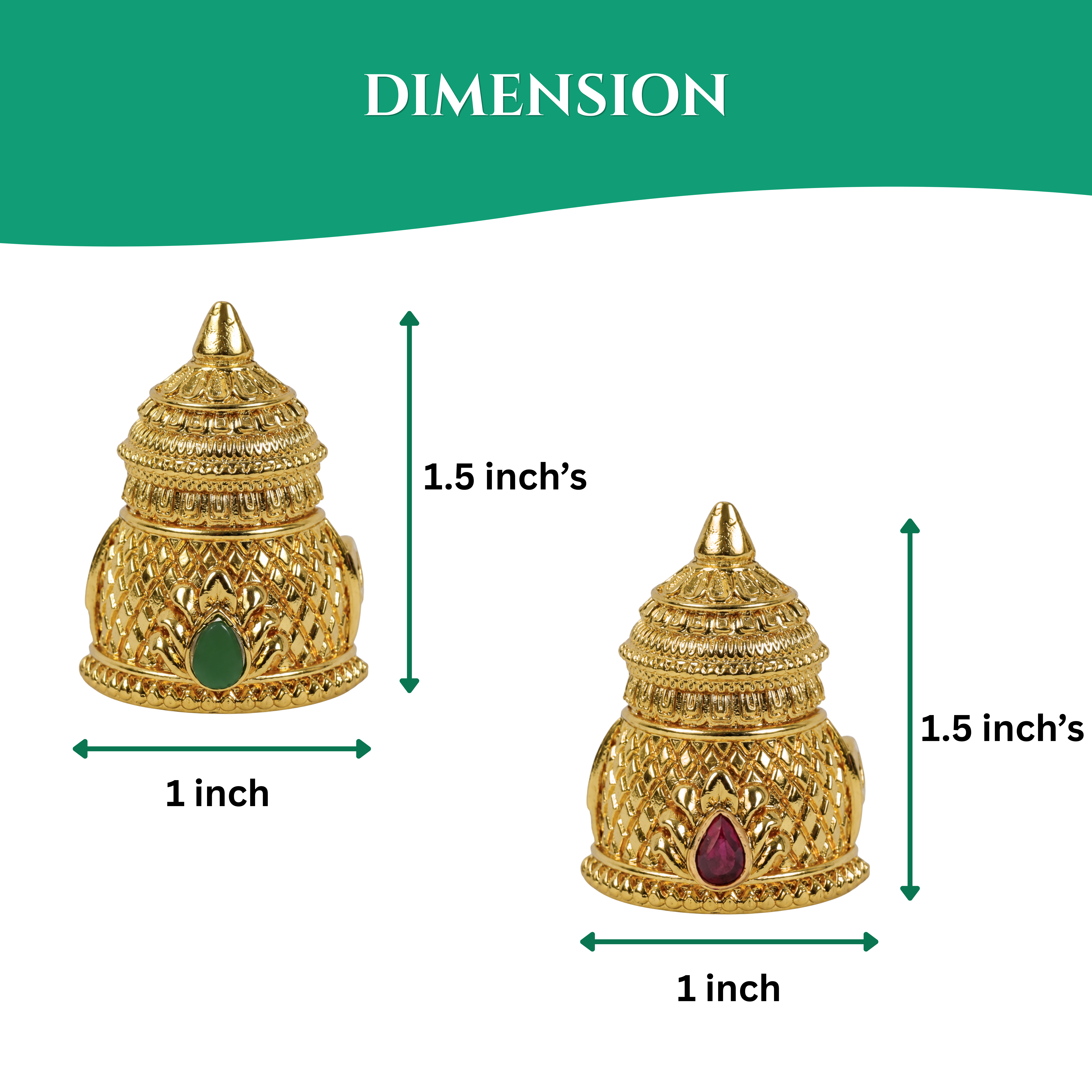 Half Crown Set For Home Temple & Deities (2 Crowns)