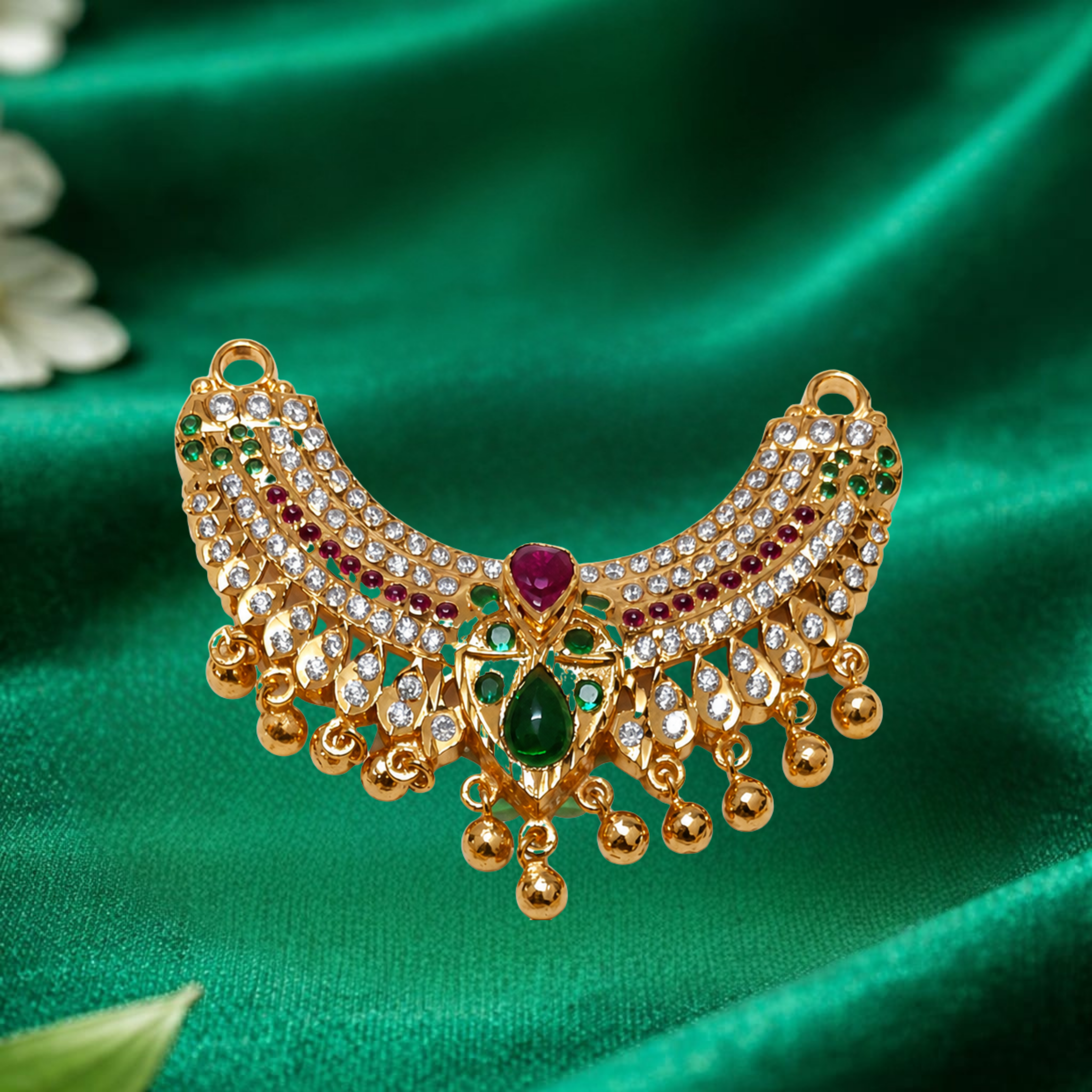 Kandabaranam (Sacred Necklace) With Stone
