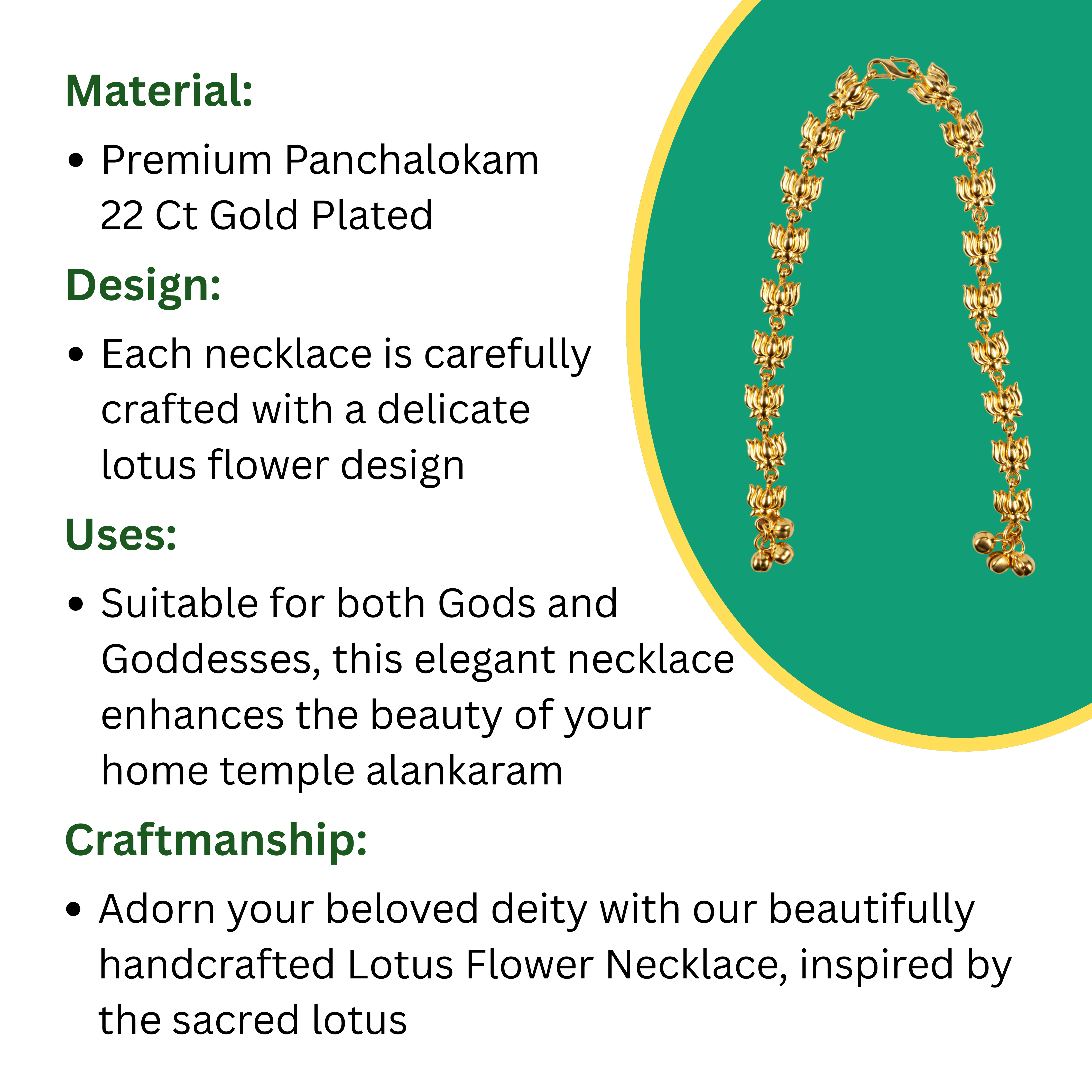 Lotus Flower Necklace With Hook