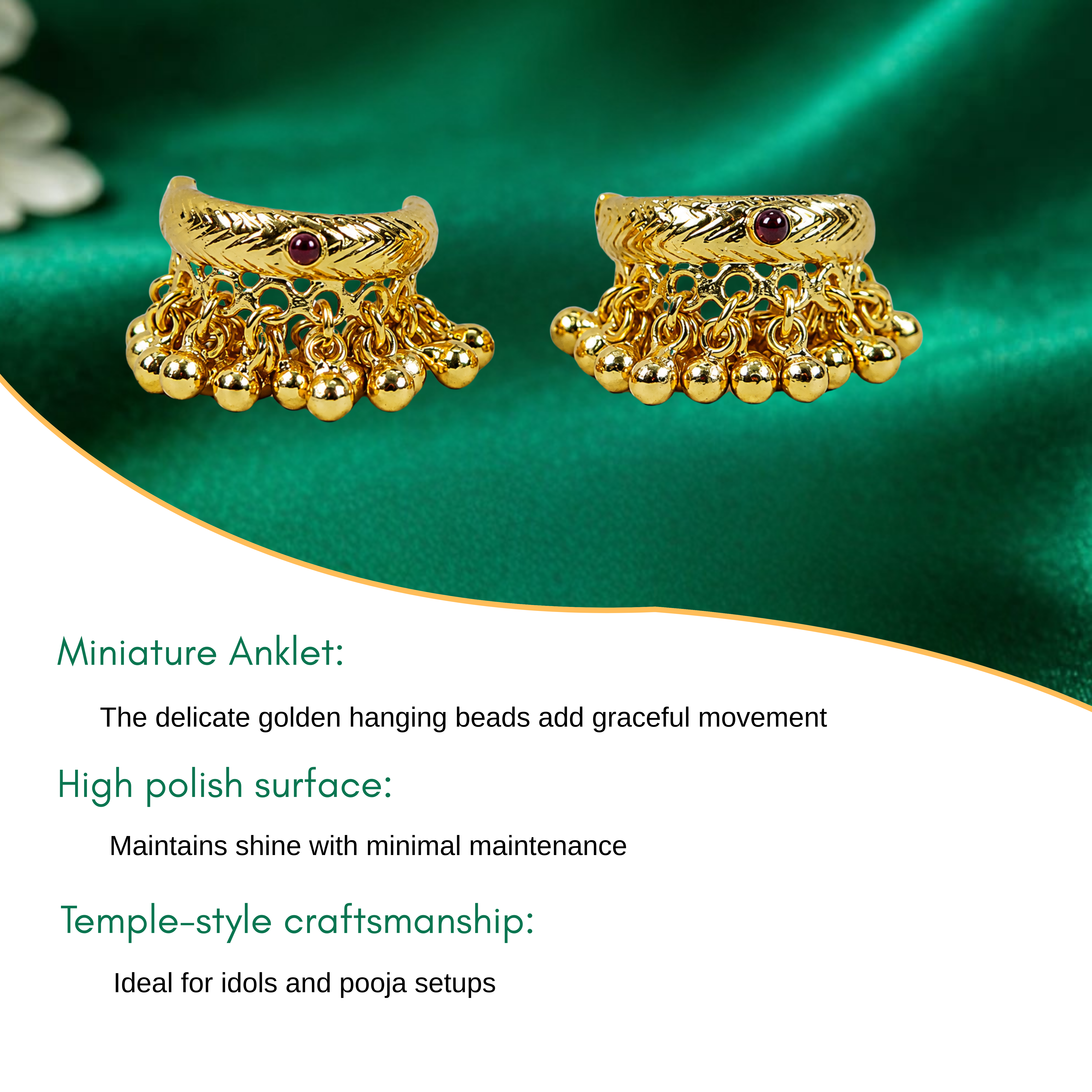 Miniature Anklet (Thandai) For Home Temple & Deities