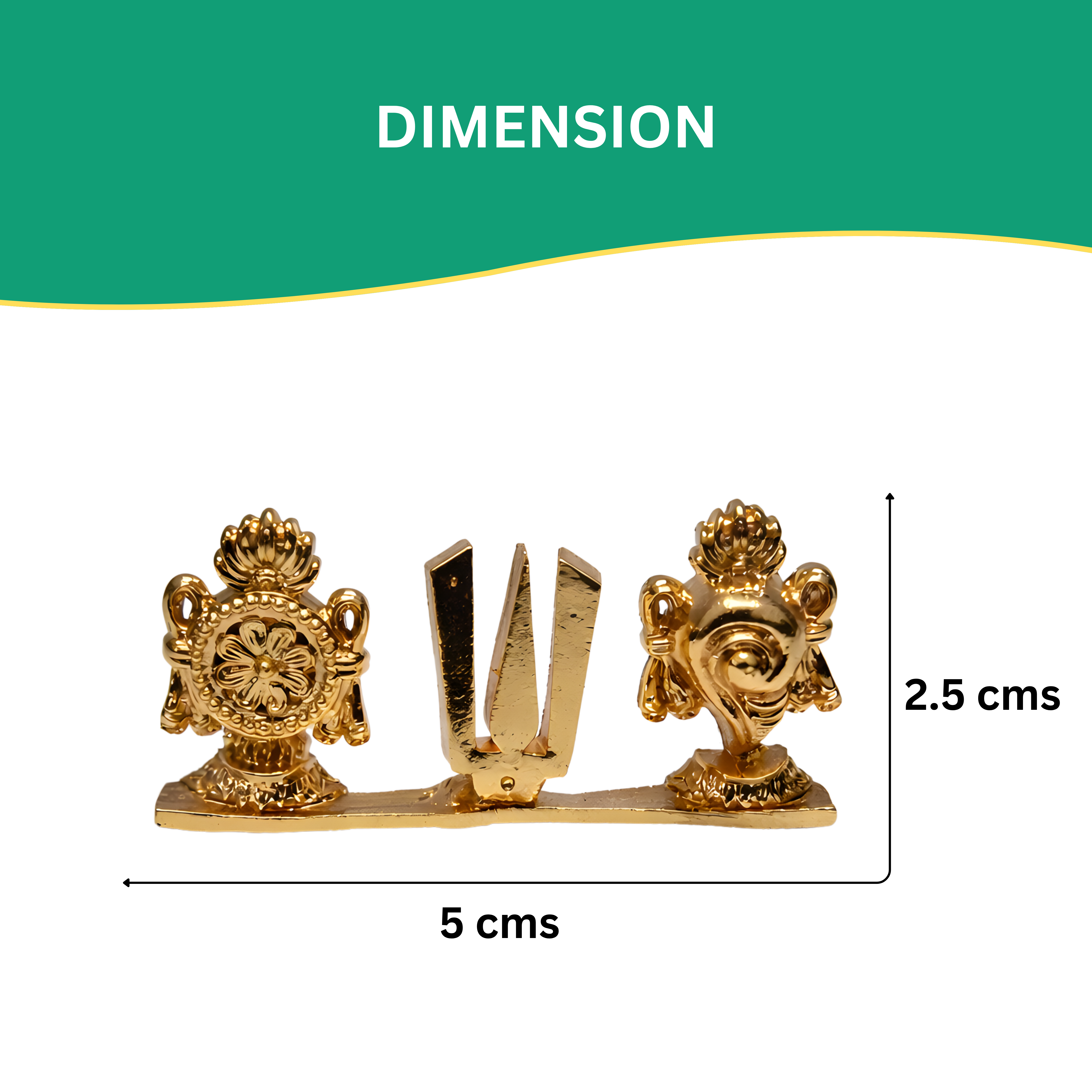 Vishnu Naamam, Sangu and Chakram (Vaishnav Symbols) Pendant