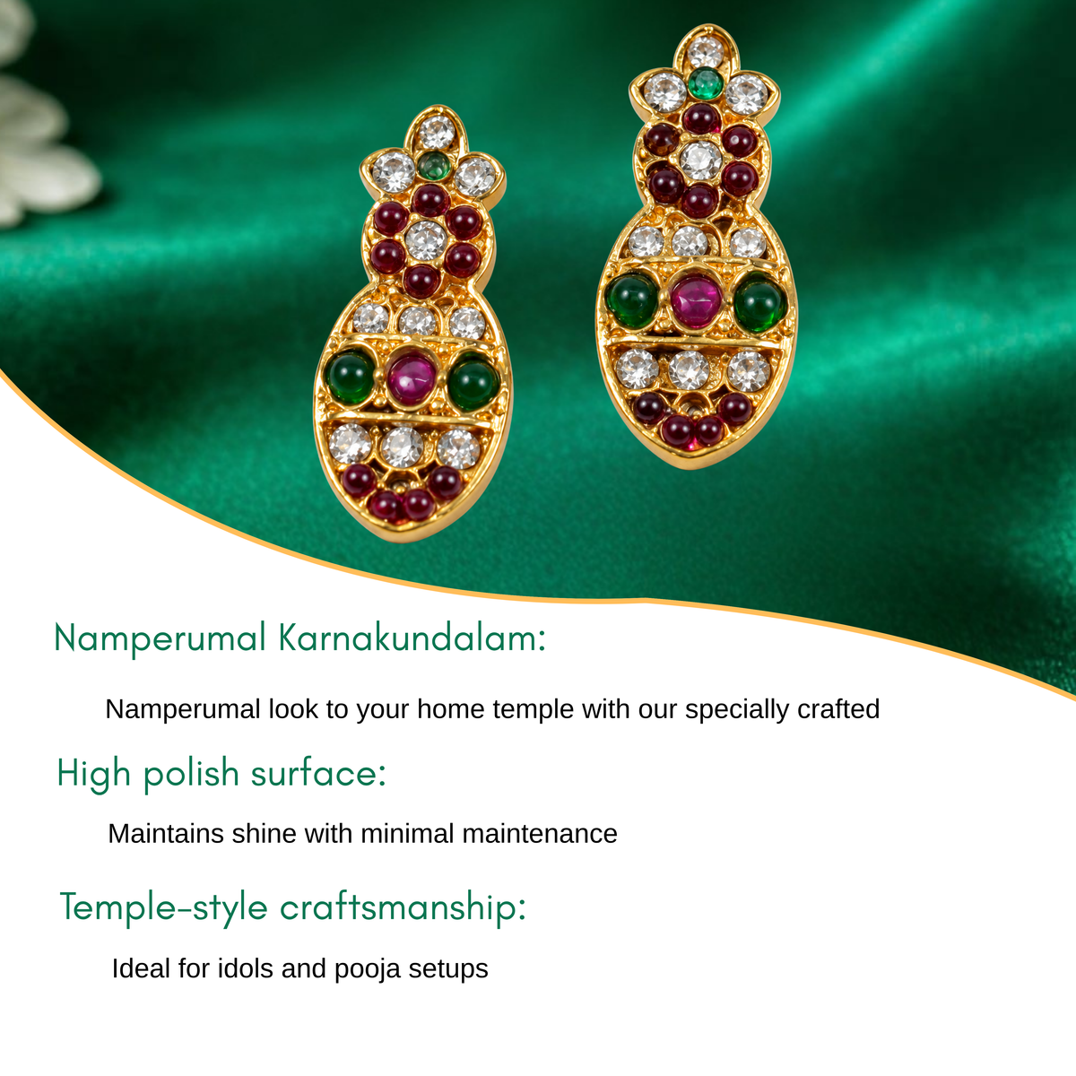 Namperumal Karnapathram / Karnakundalam (Earring) for Home Deities