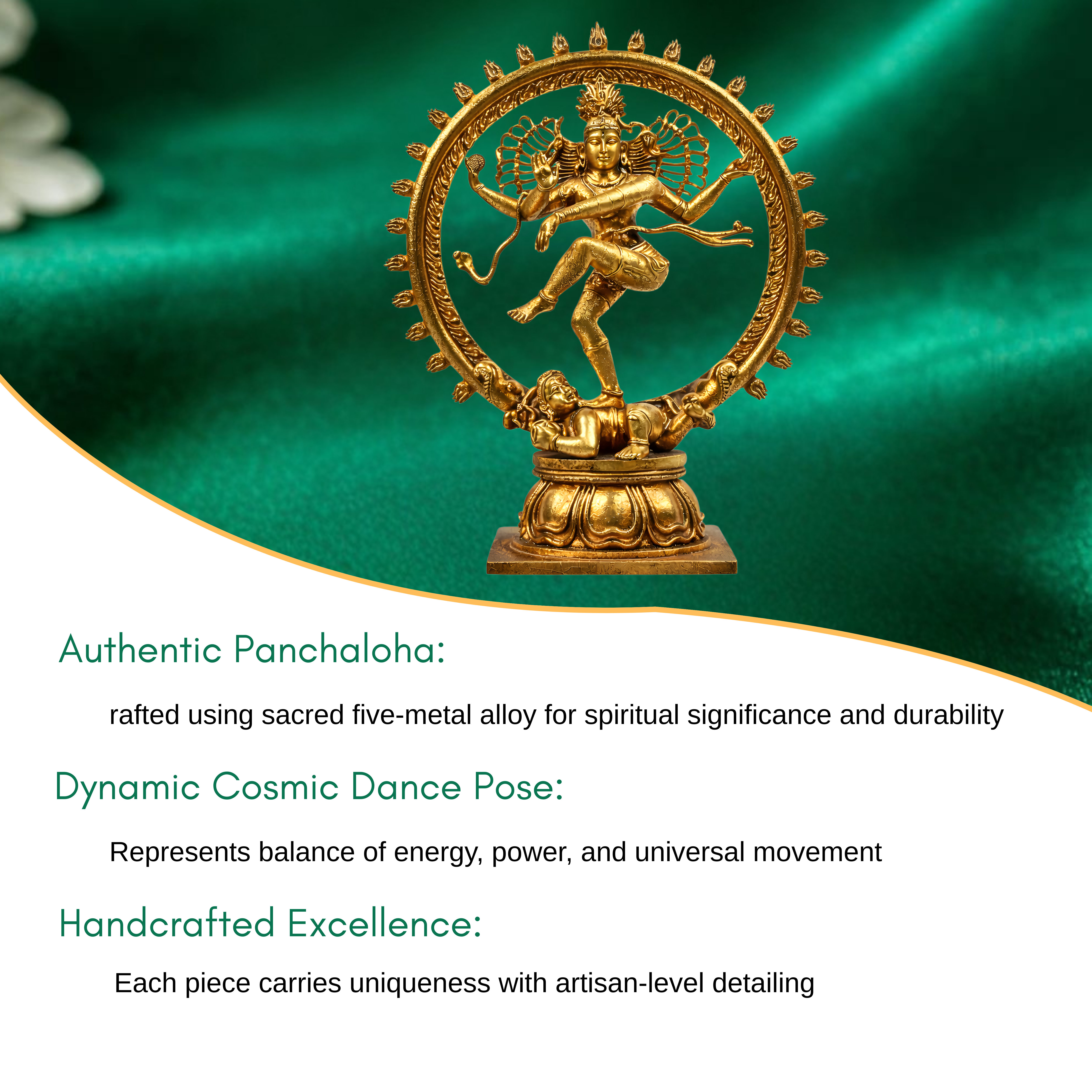 Panchaloha Natarajar (Lord of Cosmic Dance) Idol