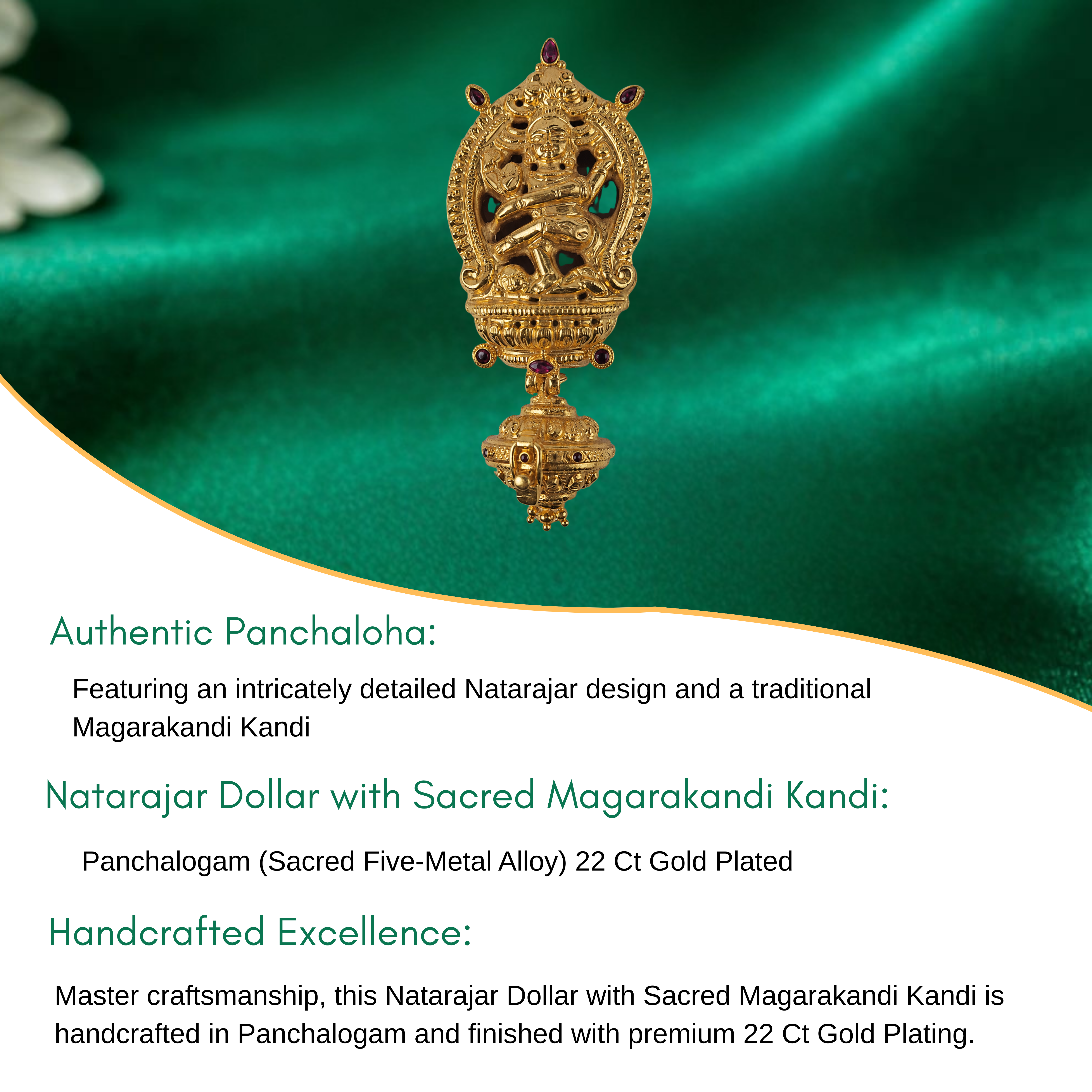 Natarajar Dollar With Sacred Magarakandi