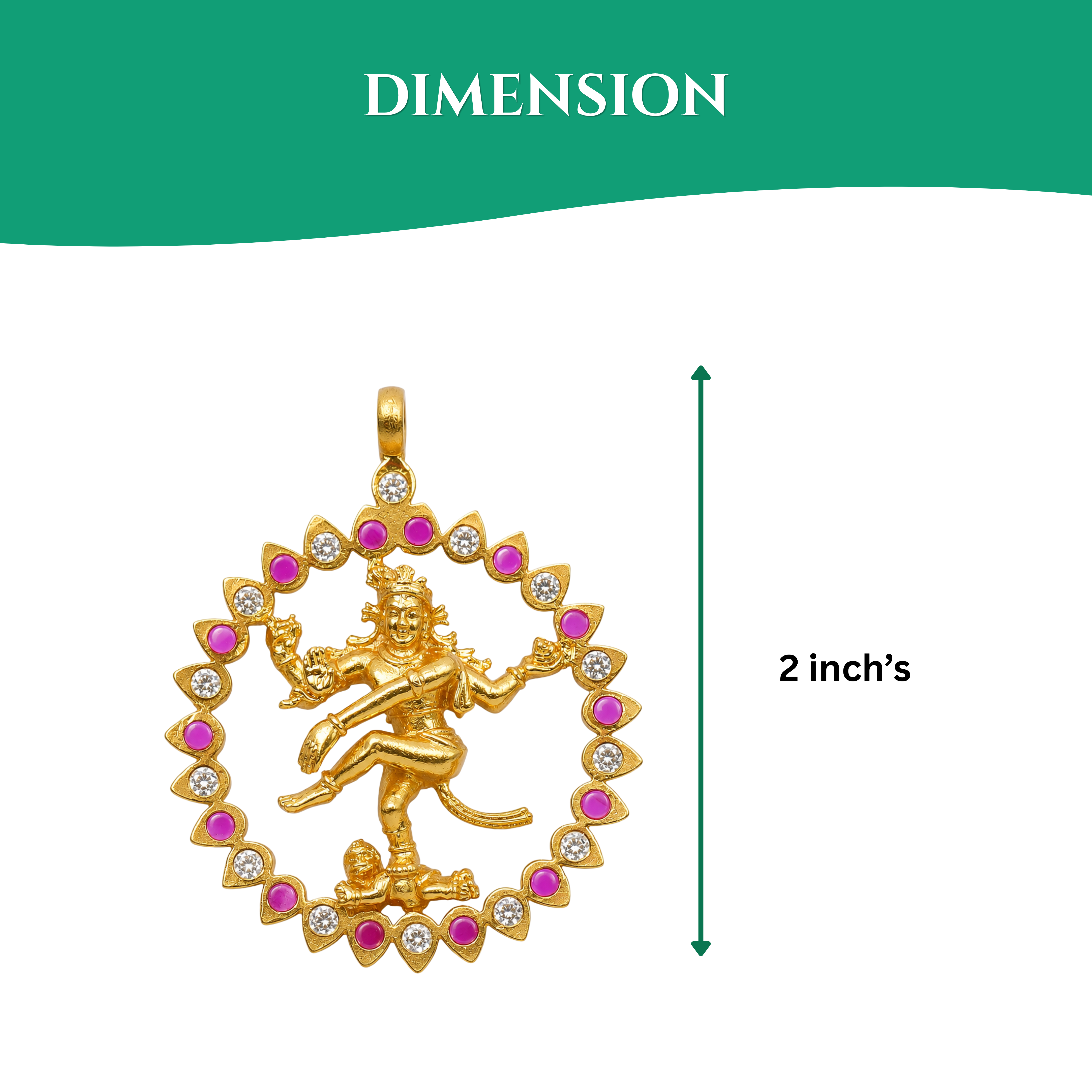 Natarajar Pendant – Panchalogam | Gold Plated