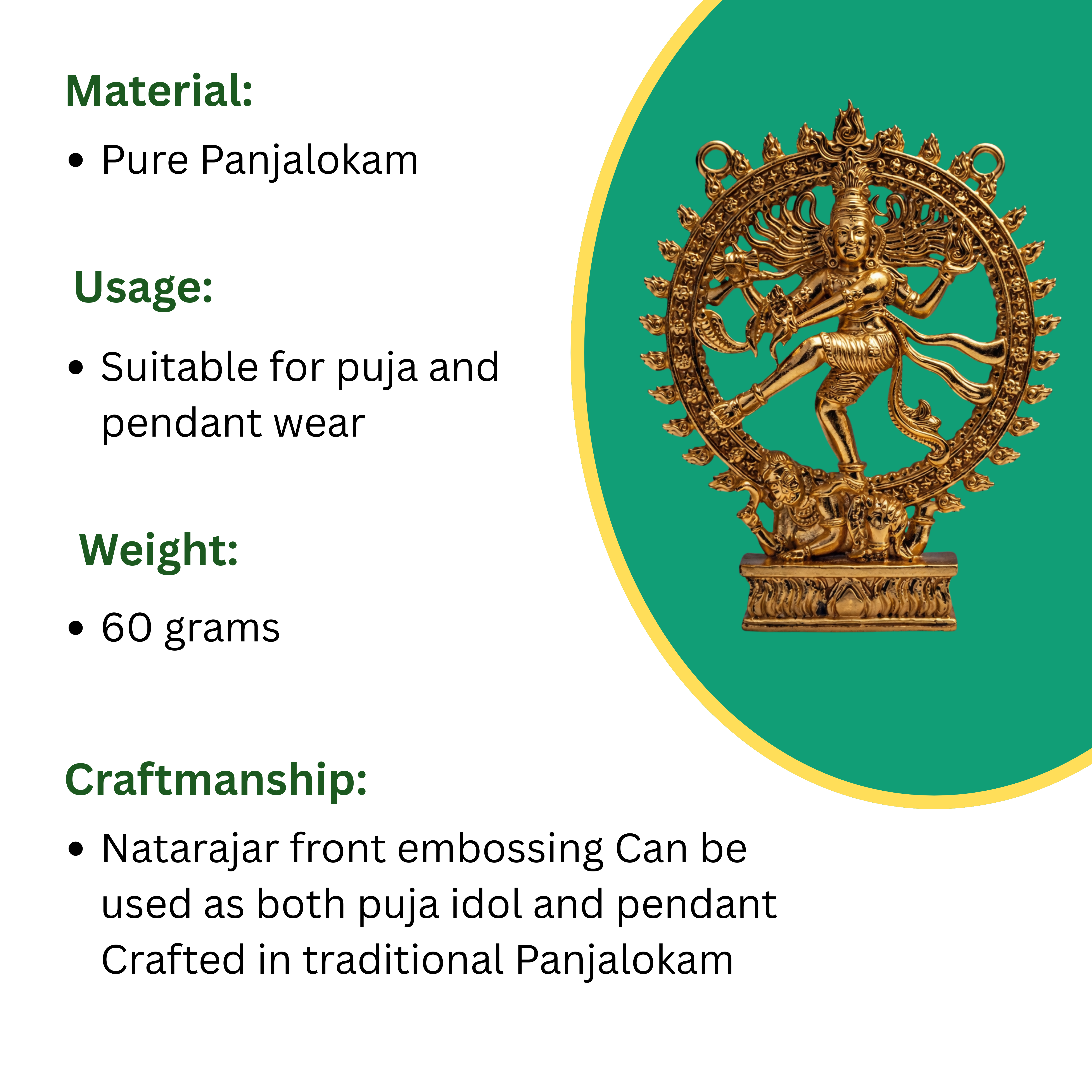 Natarajar Pendant