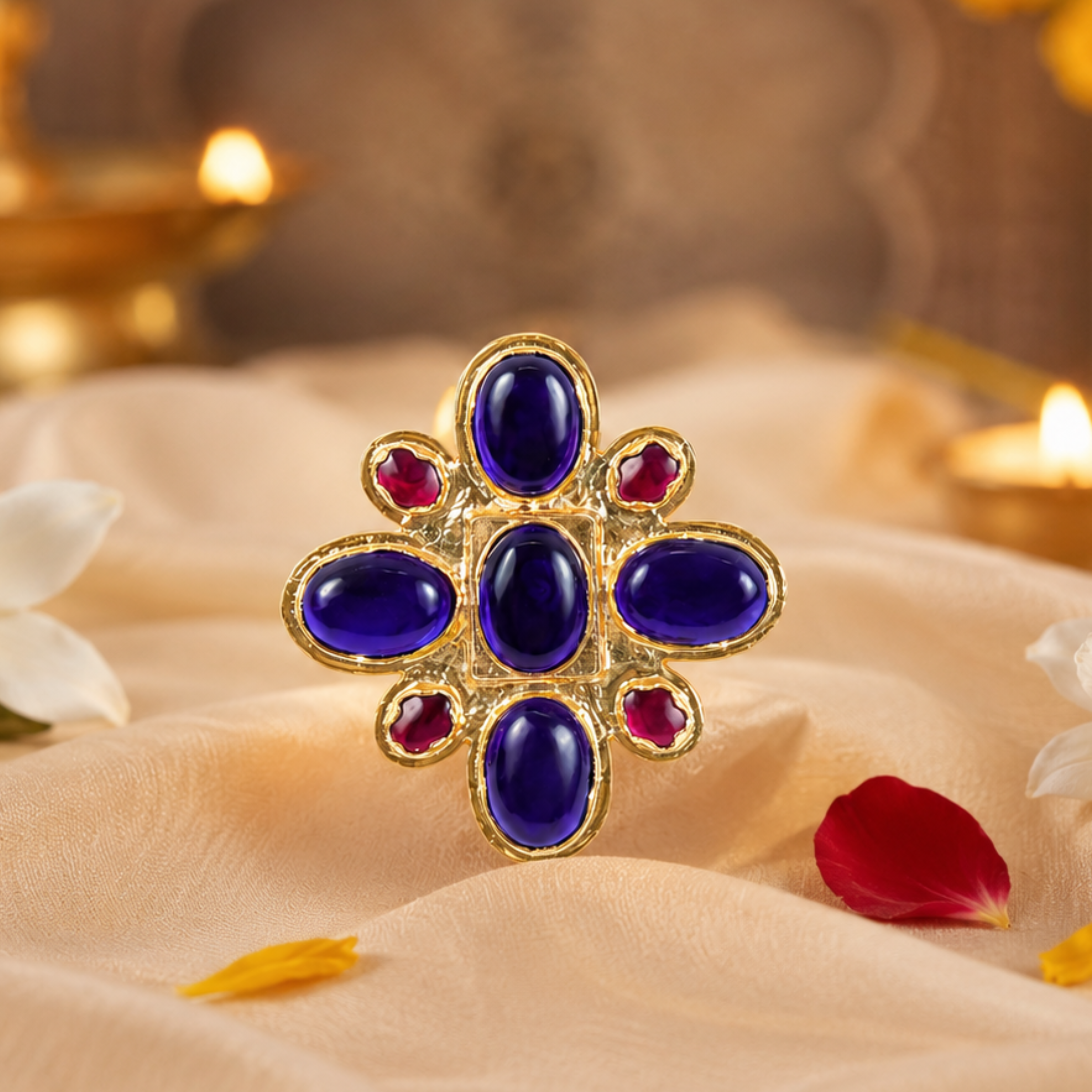 Neela Nayakam/Blue Stone (Kousthubam Pendant)