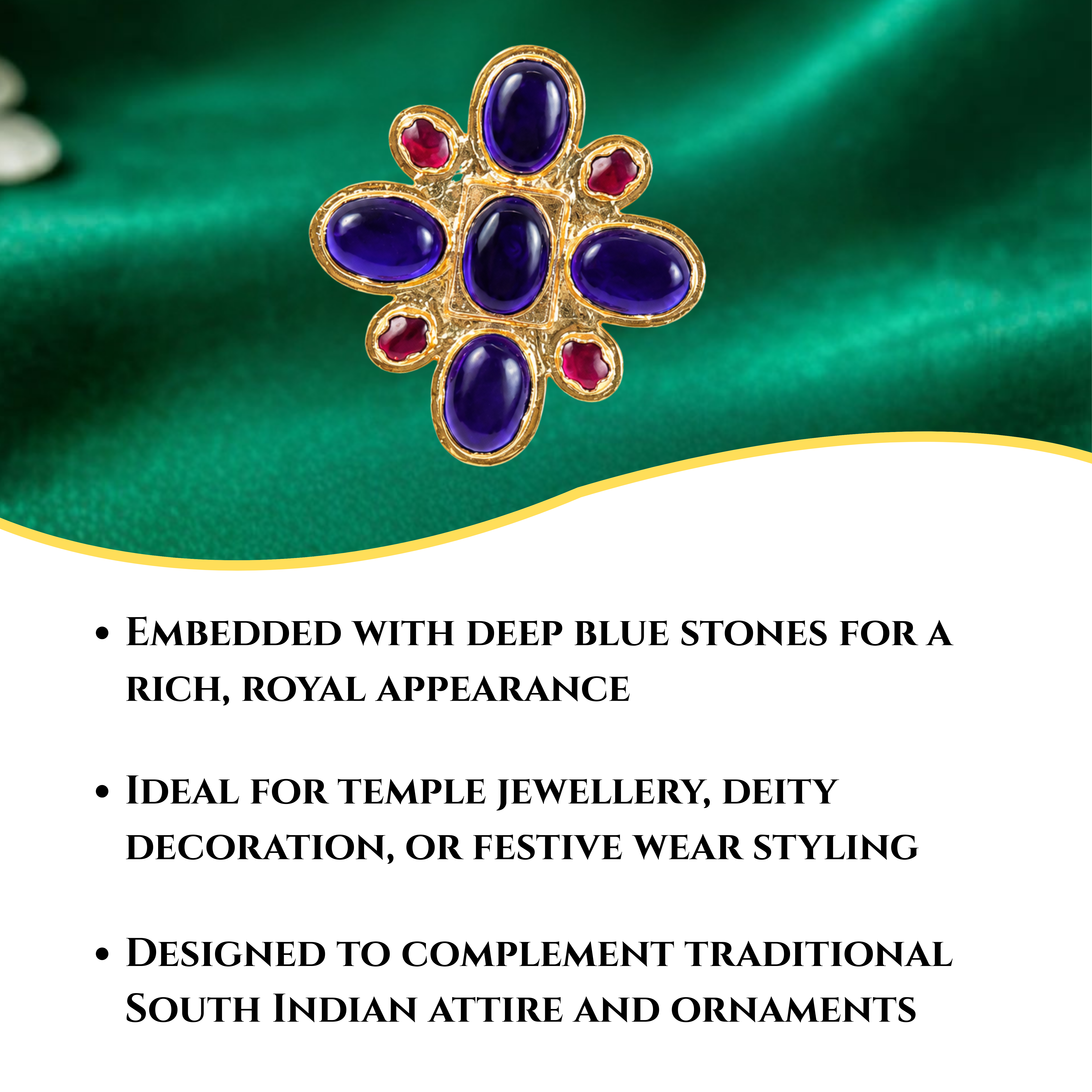 Neela Nayakam/Blue Stone (Kousthubam Pendant)