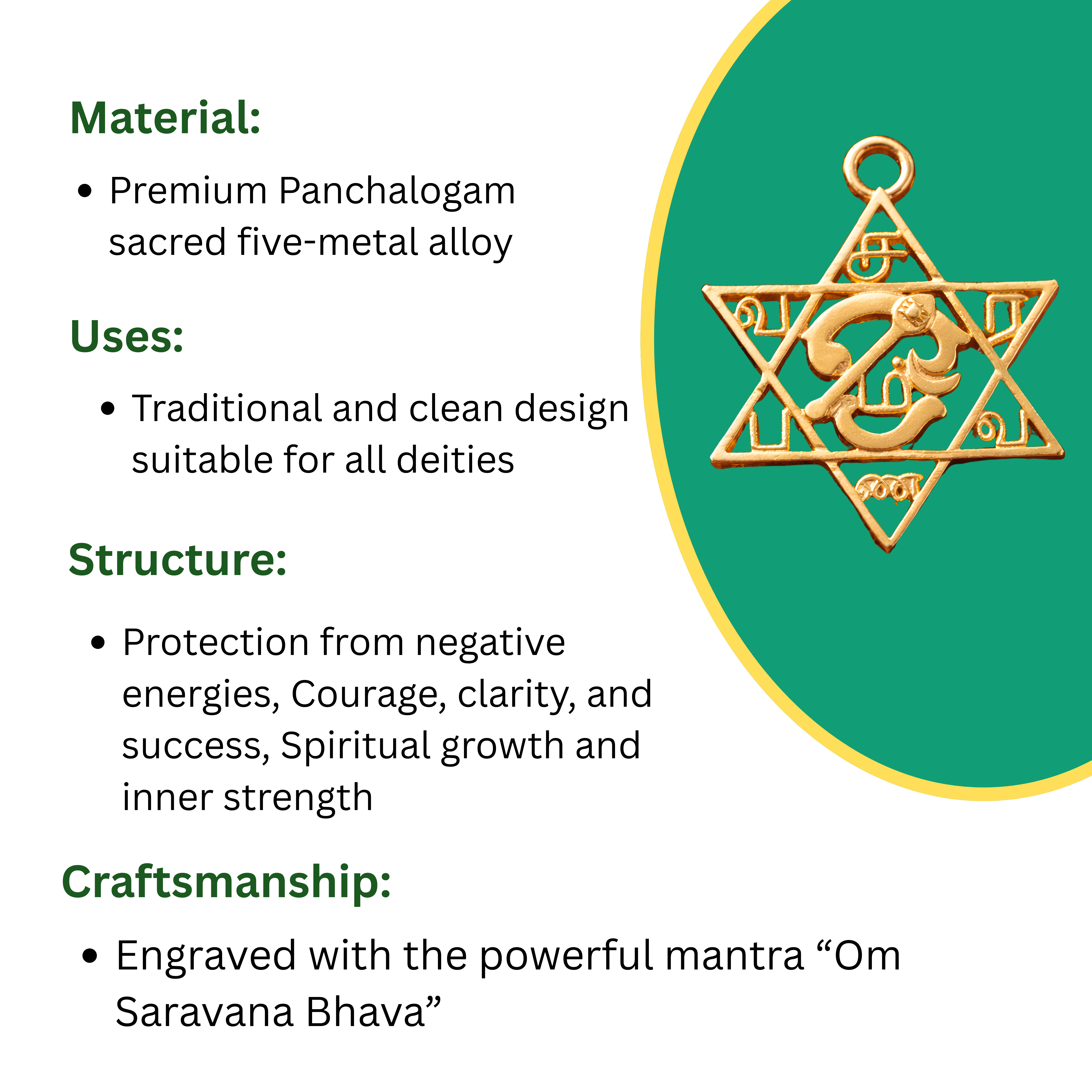 Ohm Saravanabhava Pendant