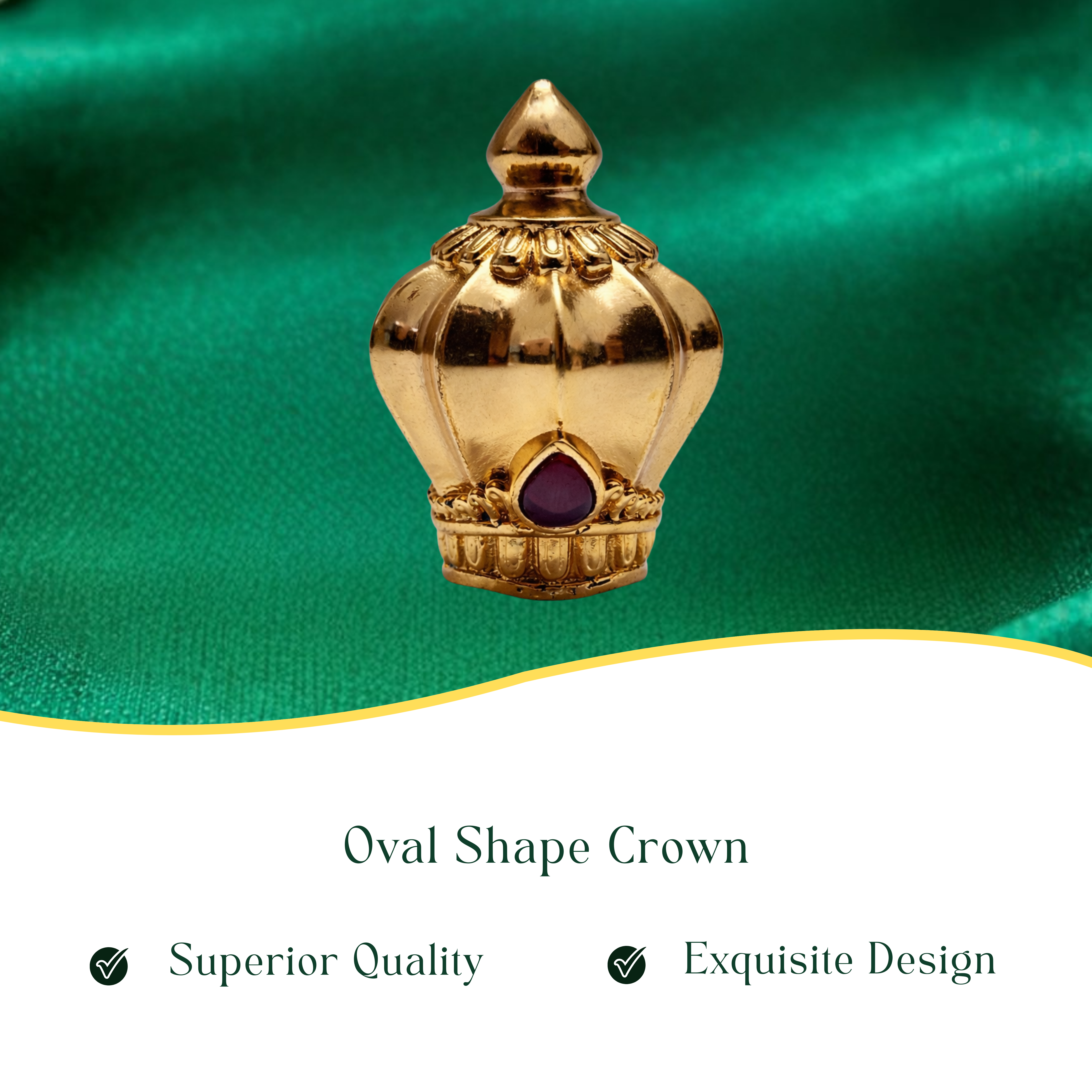 Oval Shape Divine Crown