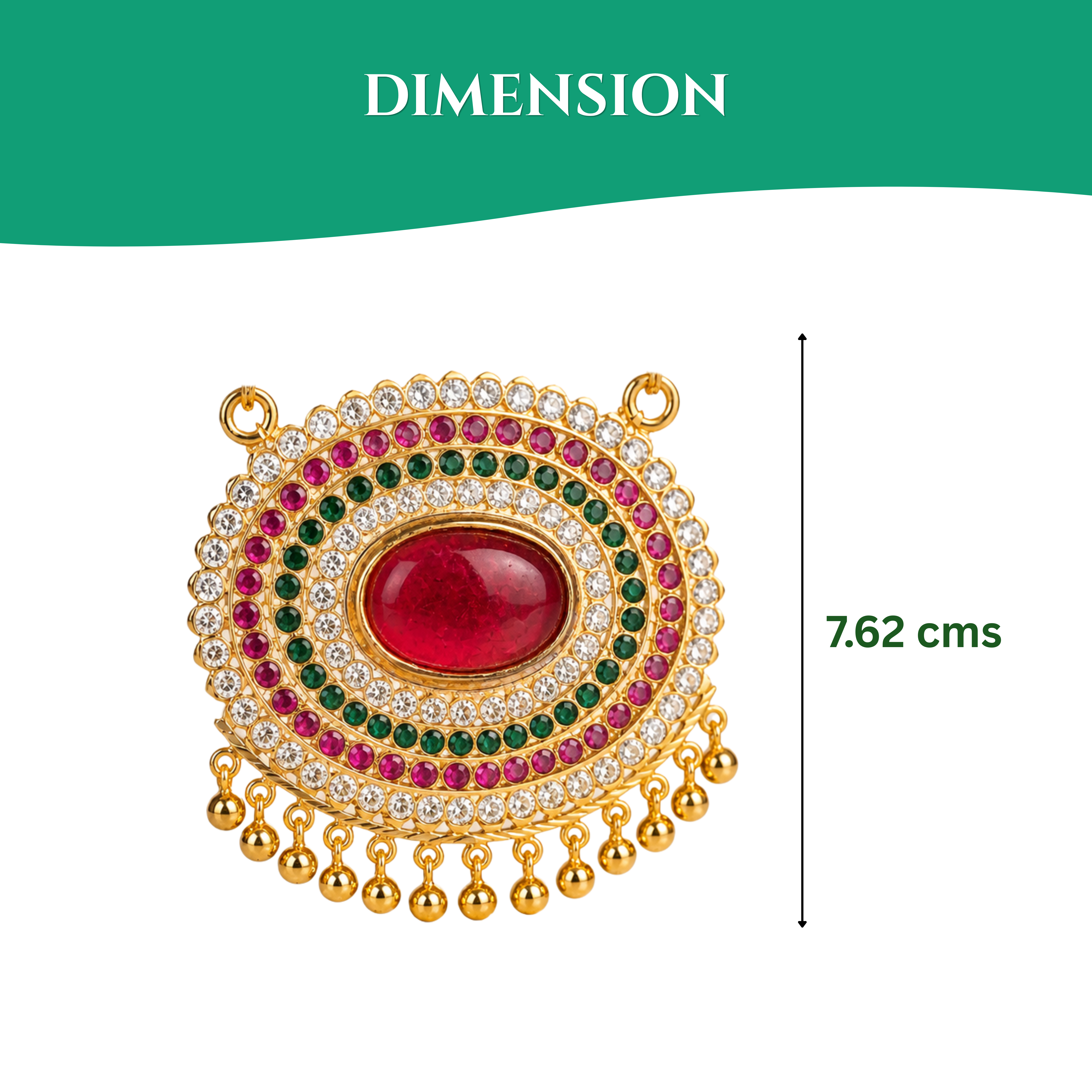 Oval Red Stone Pendant