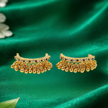 Panchalogam Gold Plated Anklet (Thandai) - Red Stone