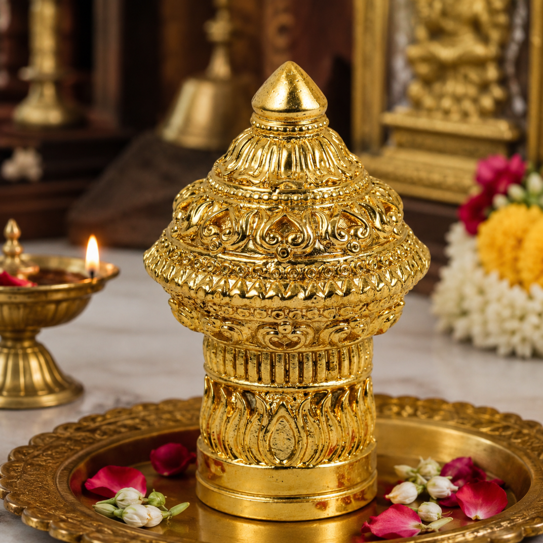 பாண்டியன் கொண்டை கிரீடங்கள், வீட்டு கோவில் மற்றும் தெய்வங்களுக்கு (3 கிரீடங்கள்)