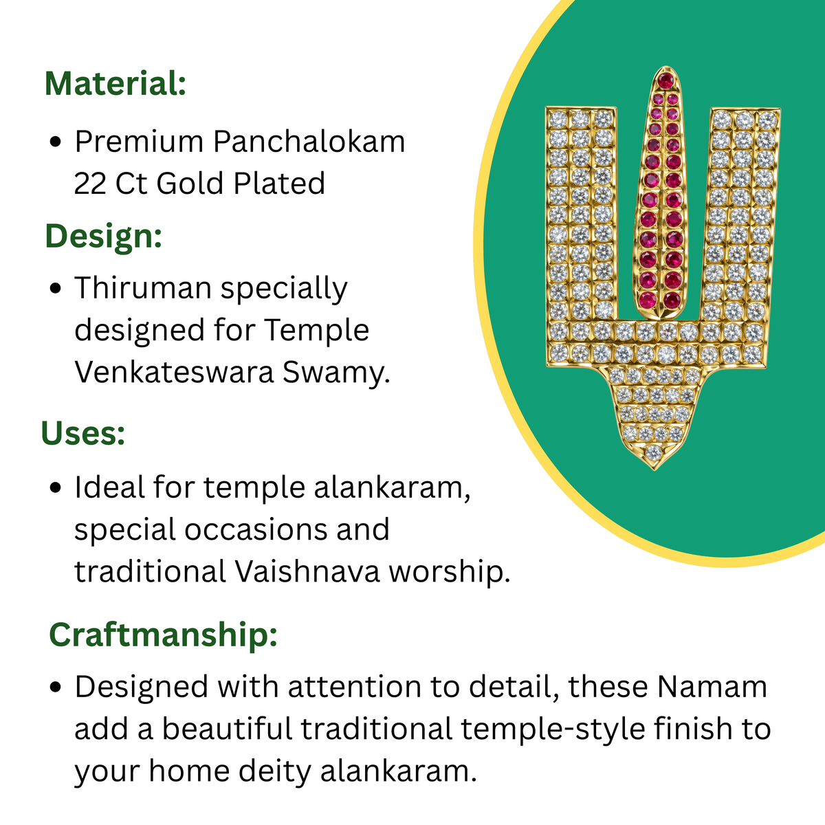 Thiruman (Big) for Temple Venkateswara Swamy