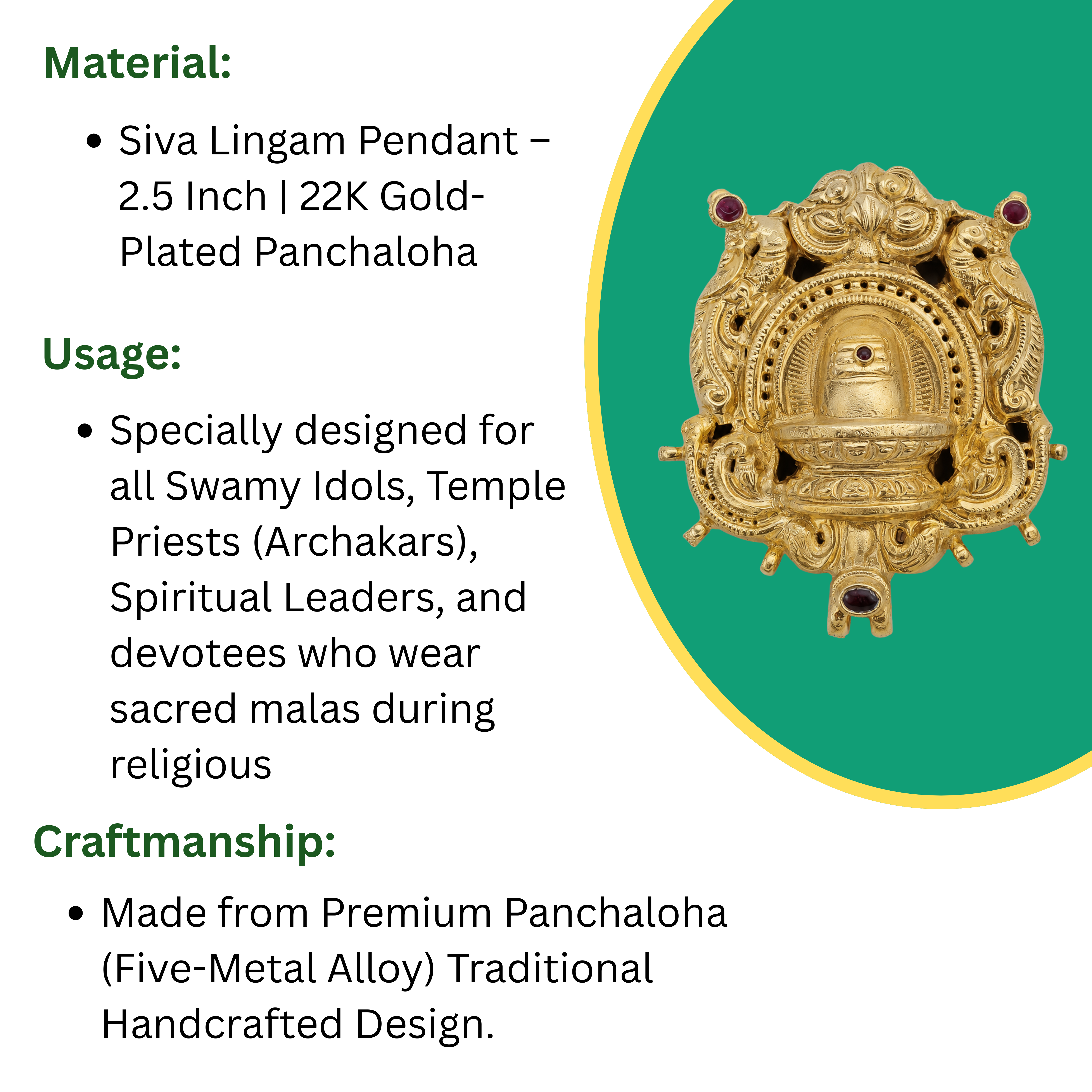 Siva Lingam Pendant