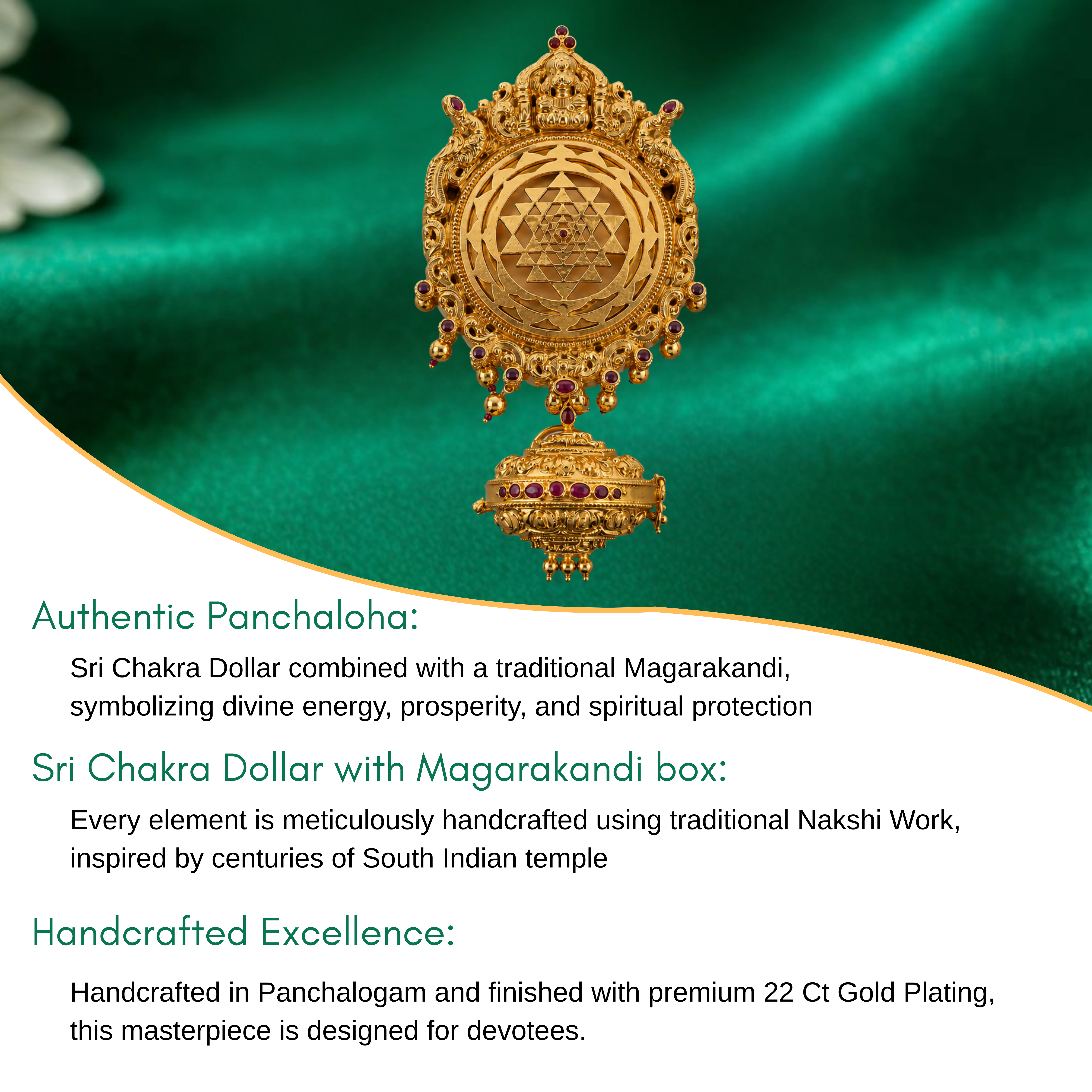 Sri Chakra Dollar With Magarakandi Box