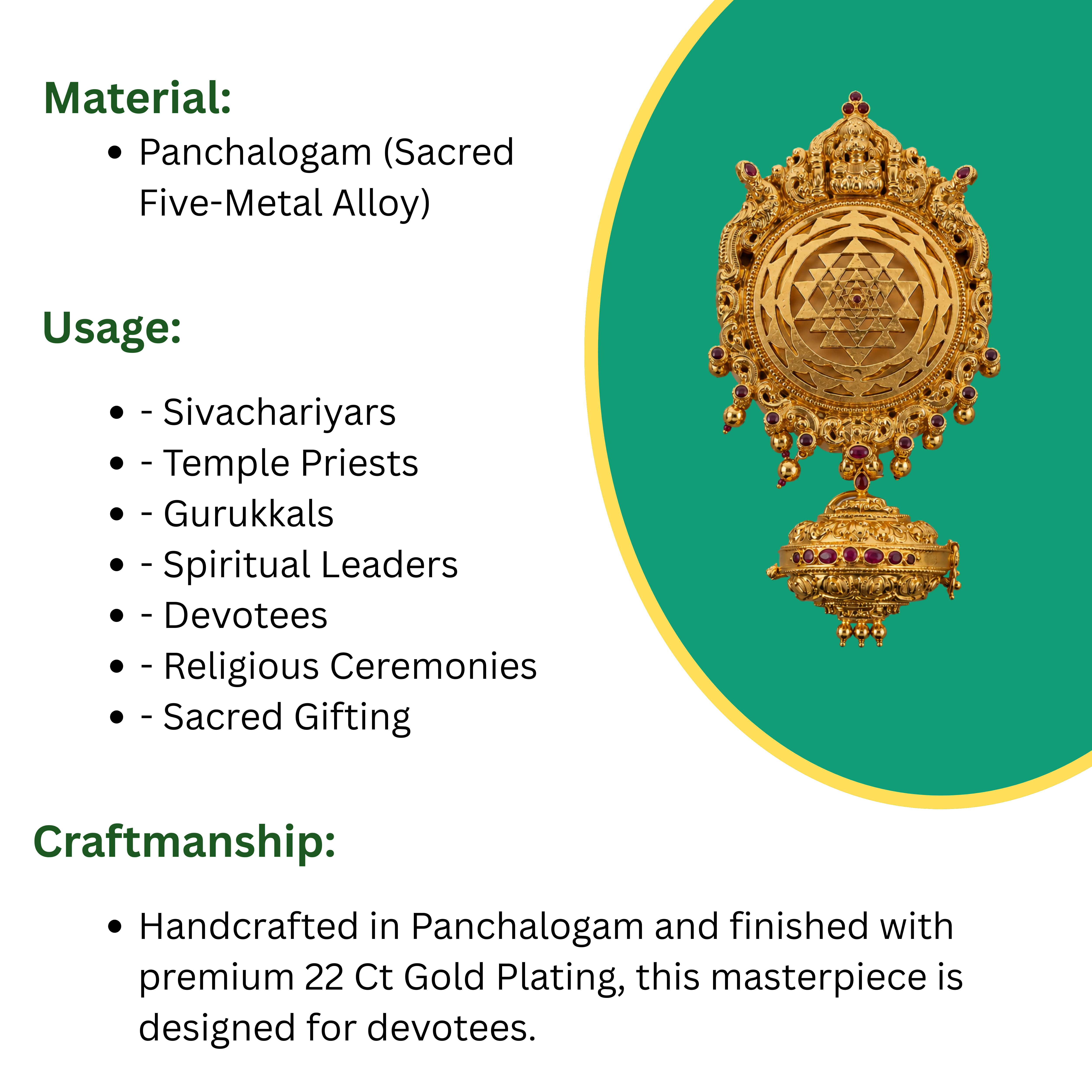 Sri Chakra Dollar With Magarakandi Box