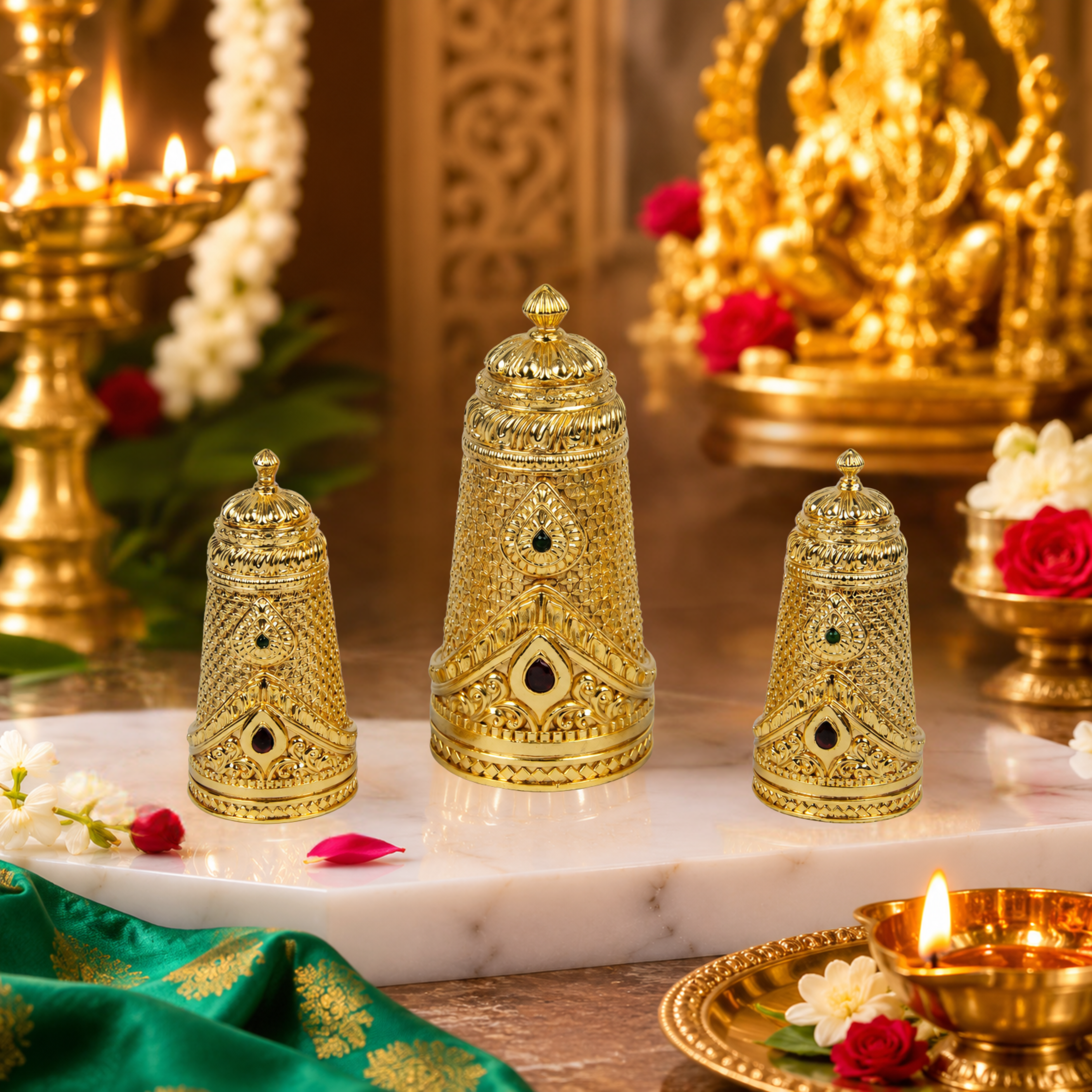 Sri Ranganathar Crown - Set Of 3