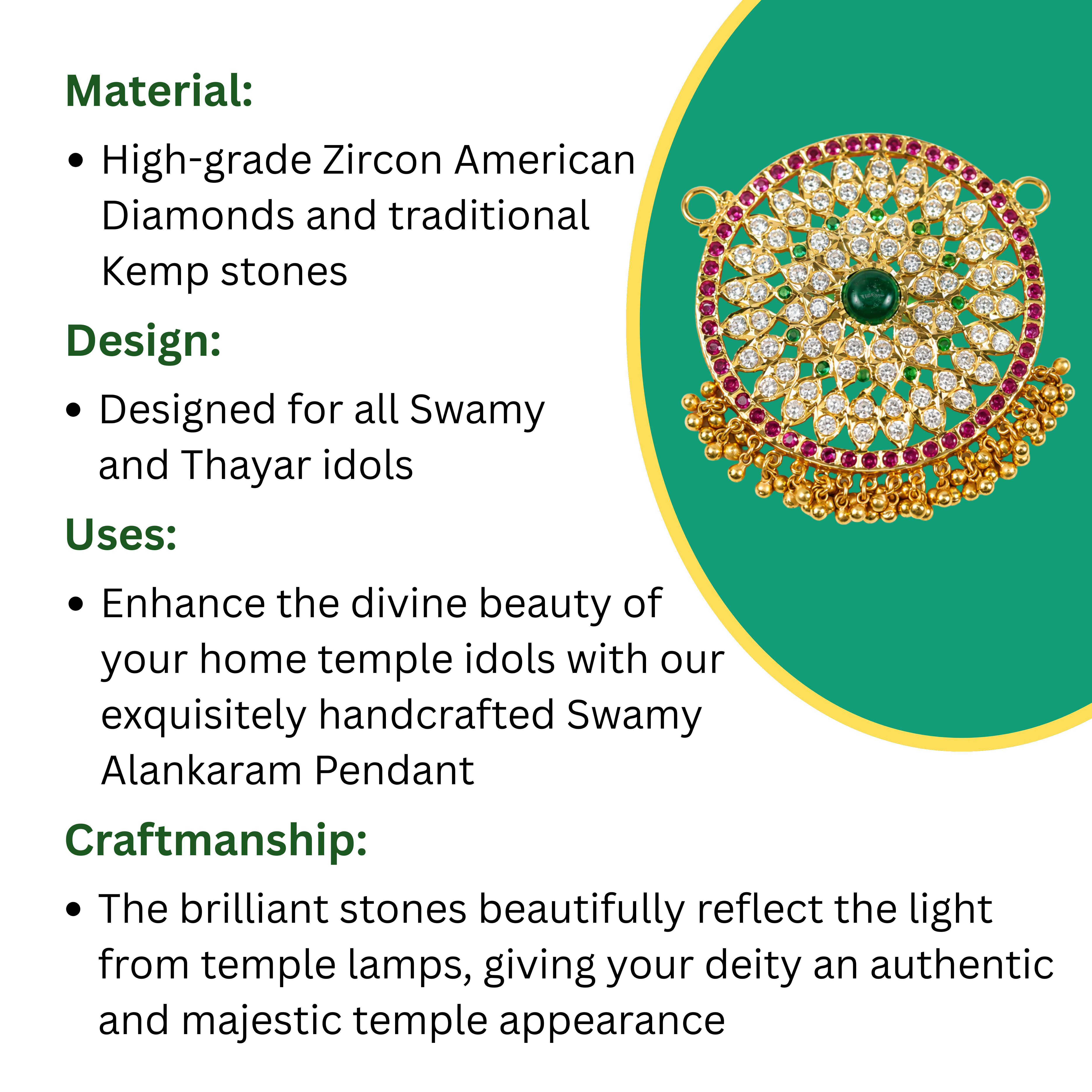 Premium Swamy Alankaram Pendant