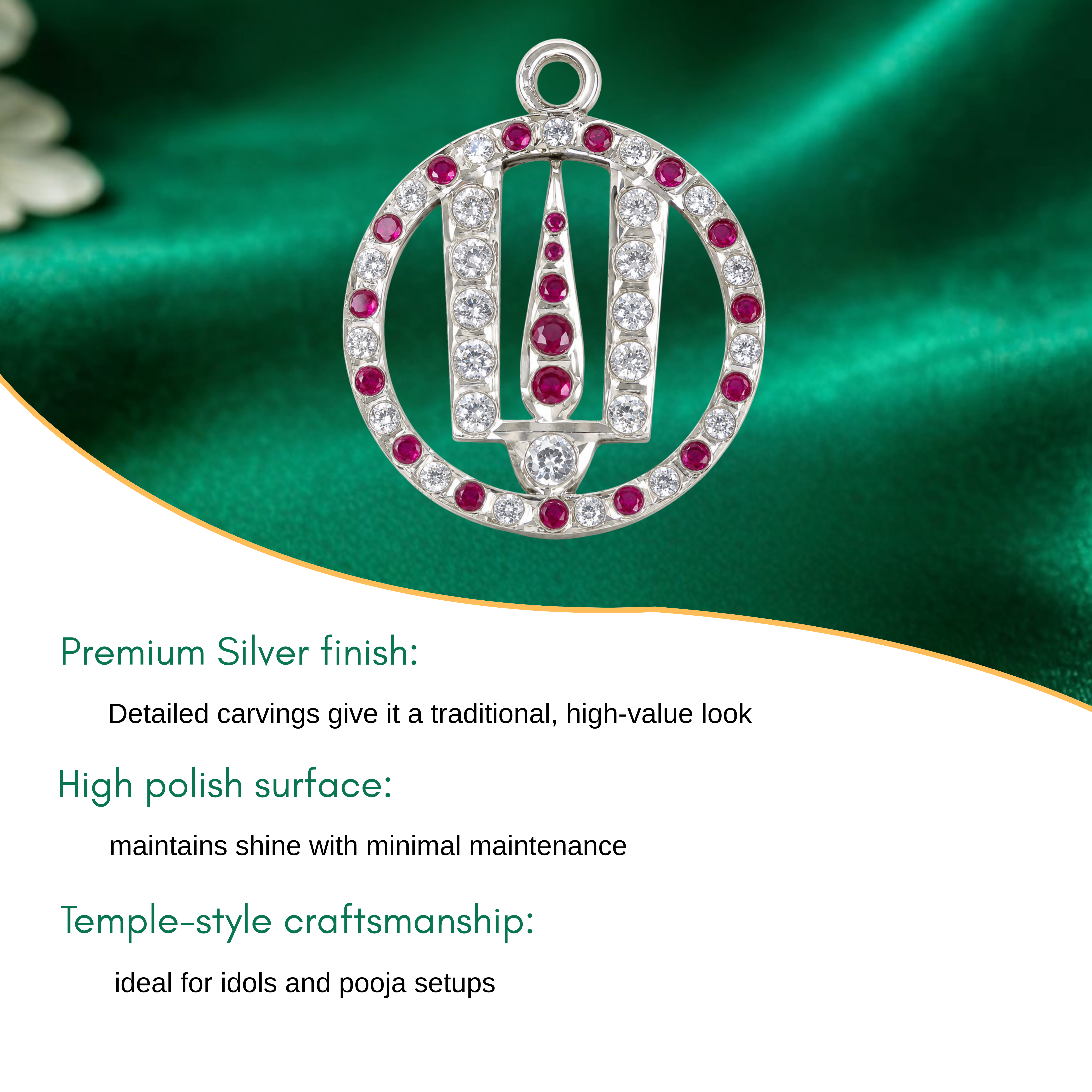 Thiruman Pendant – 92% Pure Silver