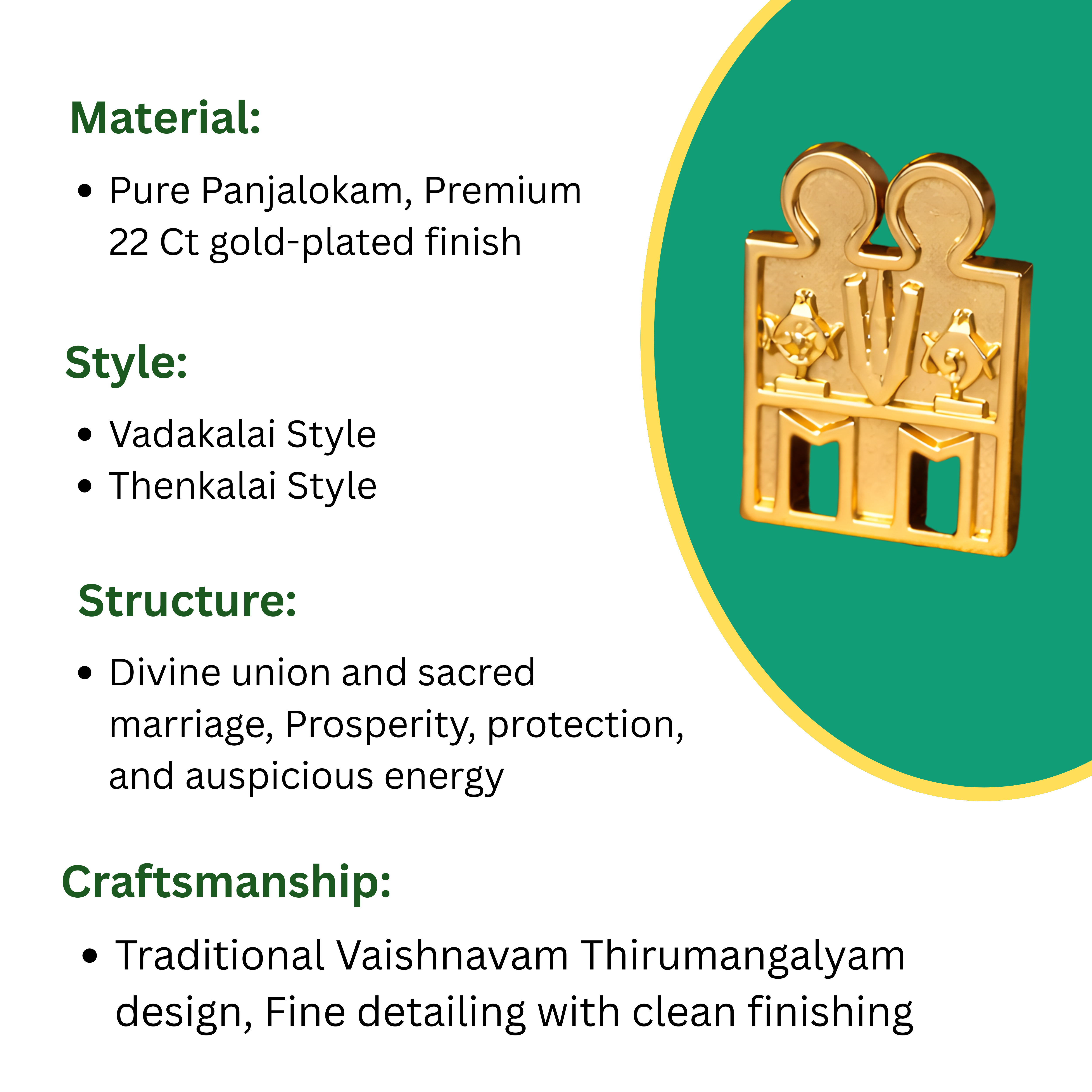 Mangalsutra Pendant (Thirumangalyam - Thaali)