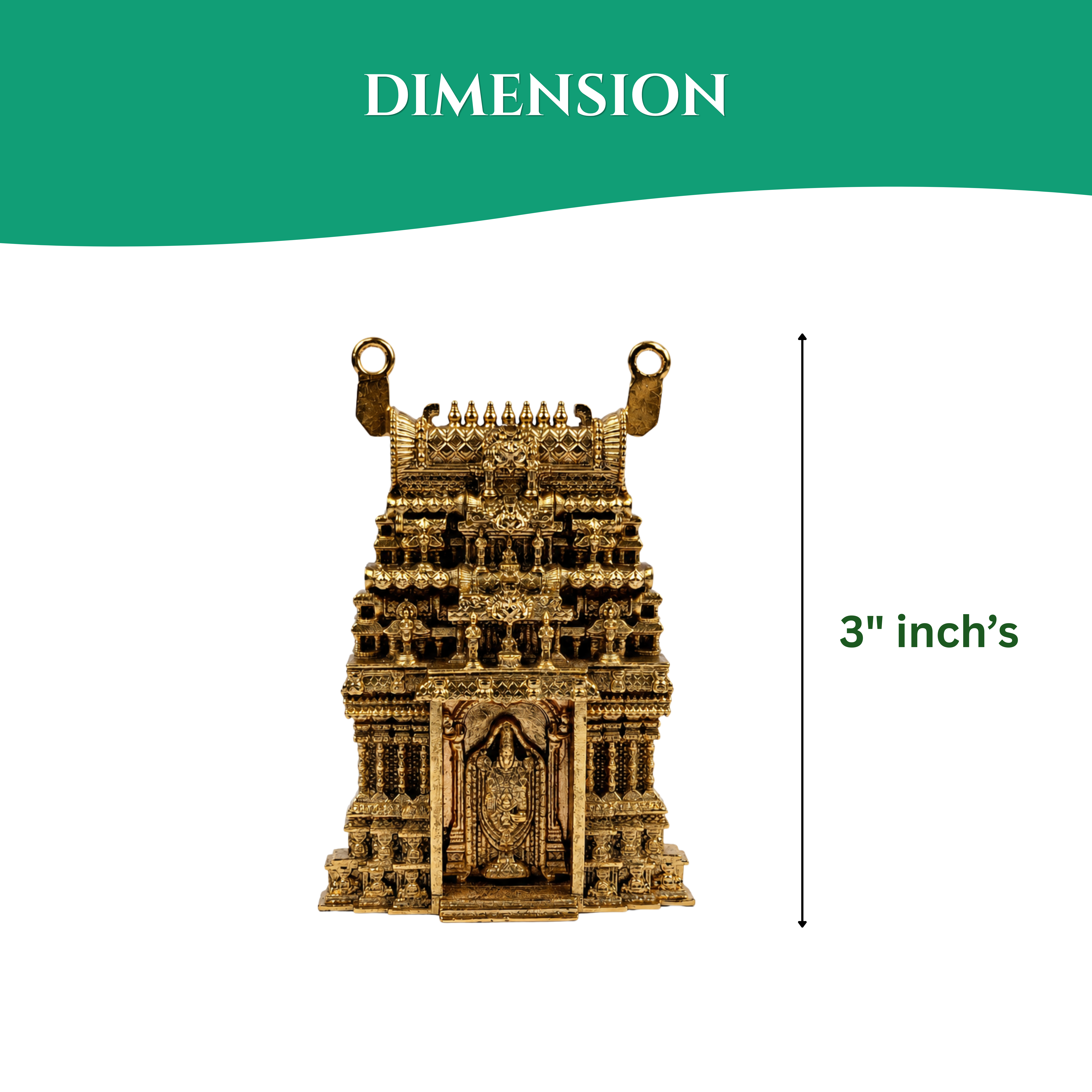 Tirupati Balaji With Gopuram Pendant