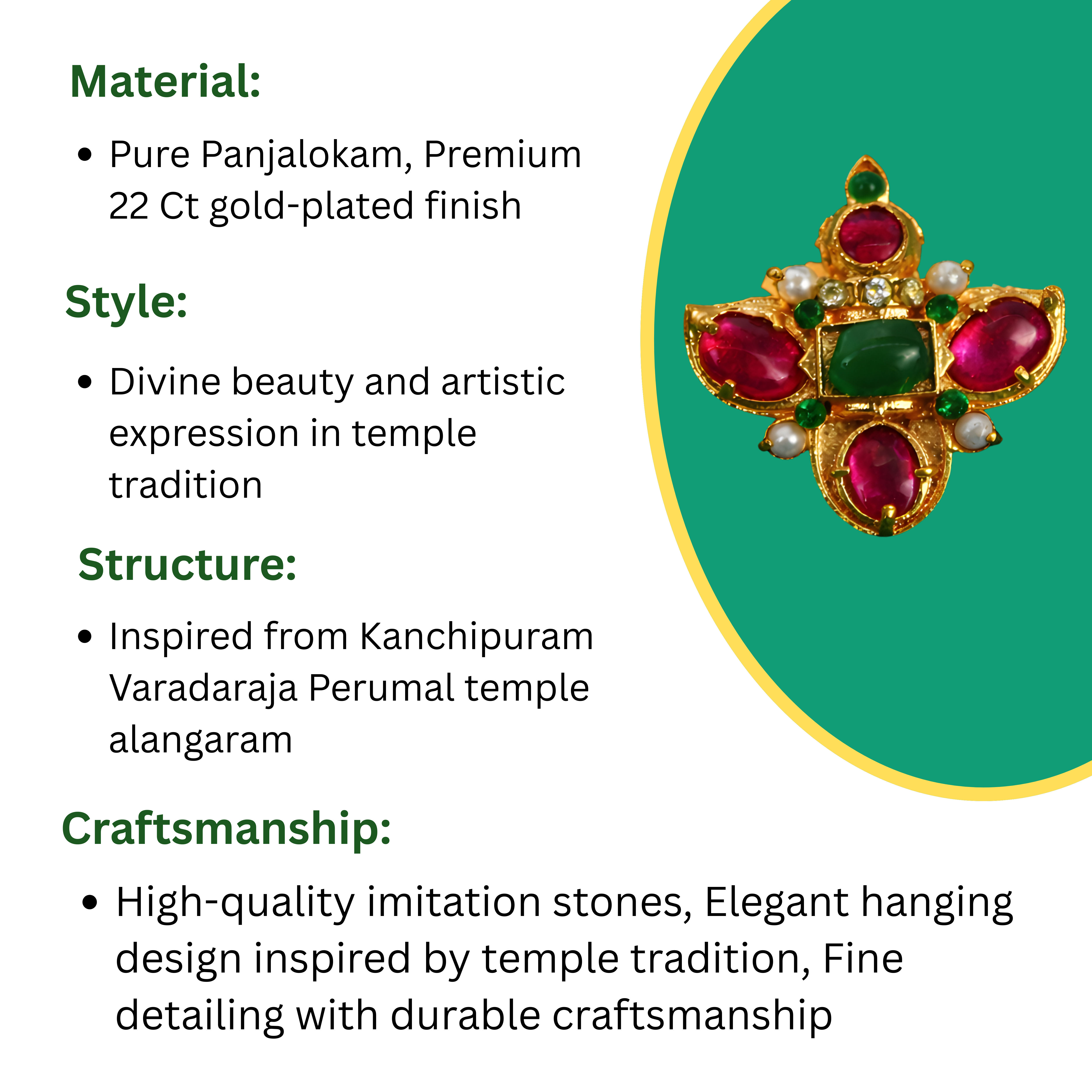Panchaloha Ear Ring (Vandu Pathakkam)