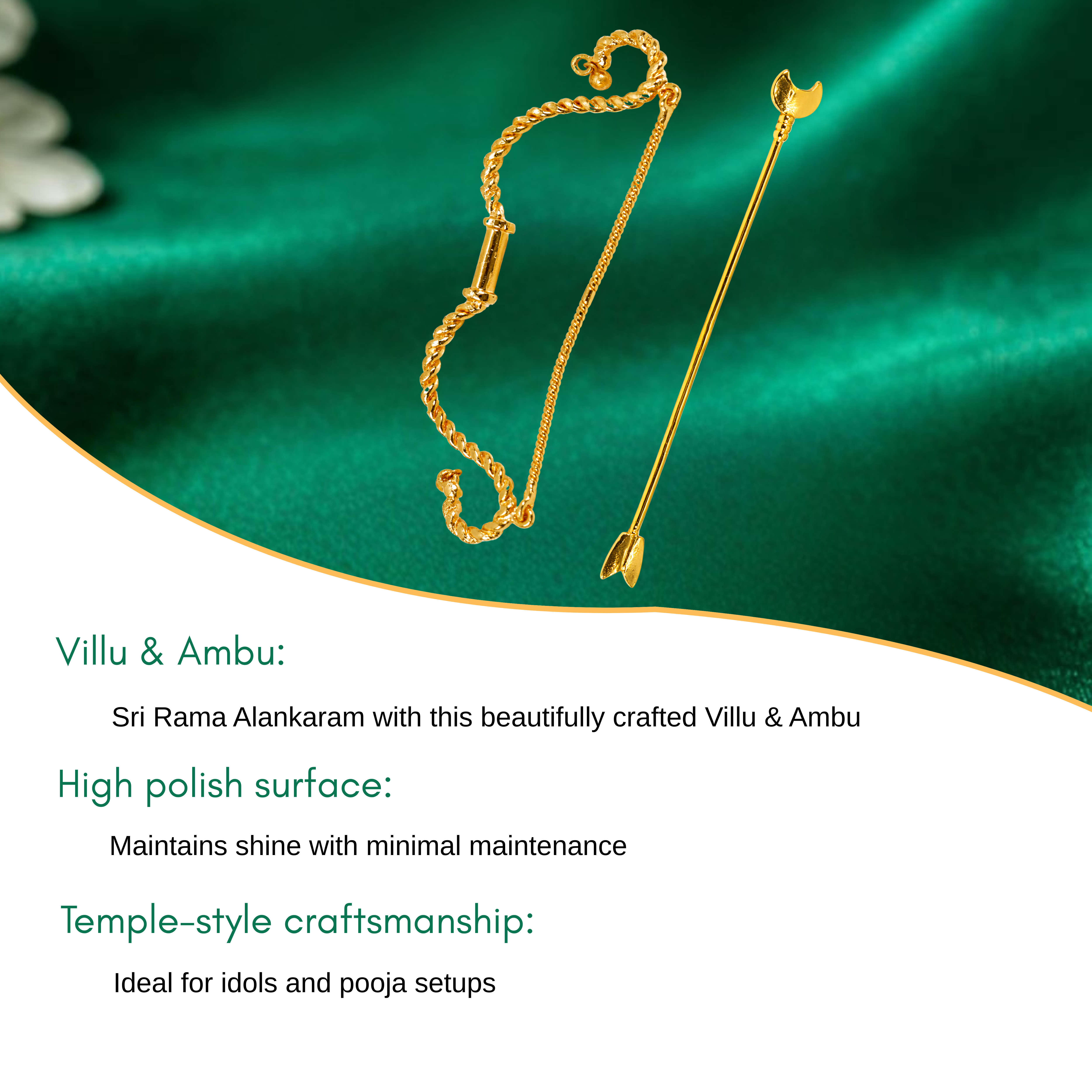 Villu & Ambu (Dhanush & Arrow) for Sri Rama Idols