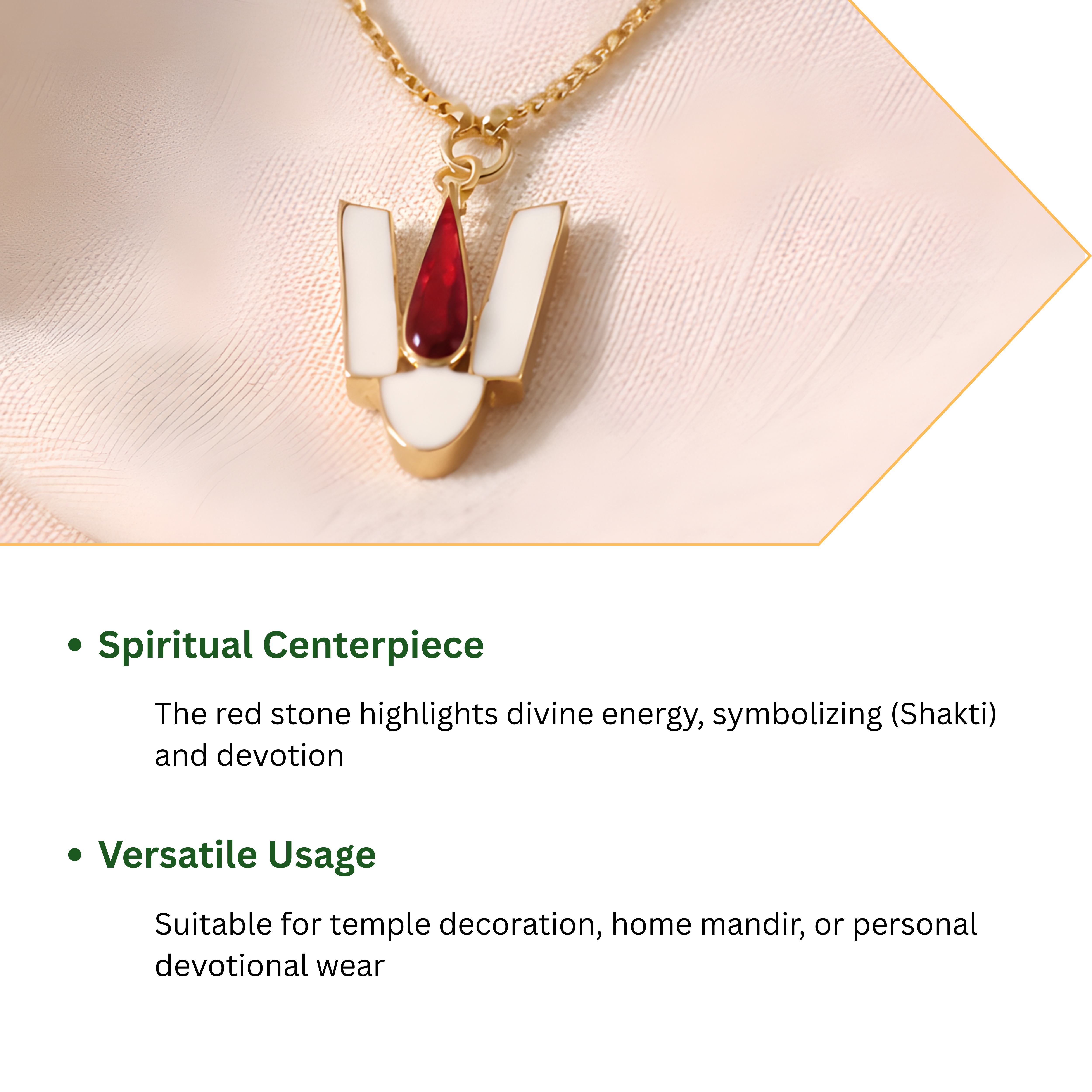 Thiruman - Srinivasa Naamam (Vaishnav Tilak Pendant) With Chain