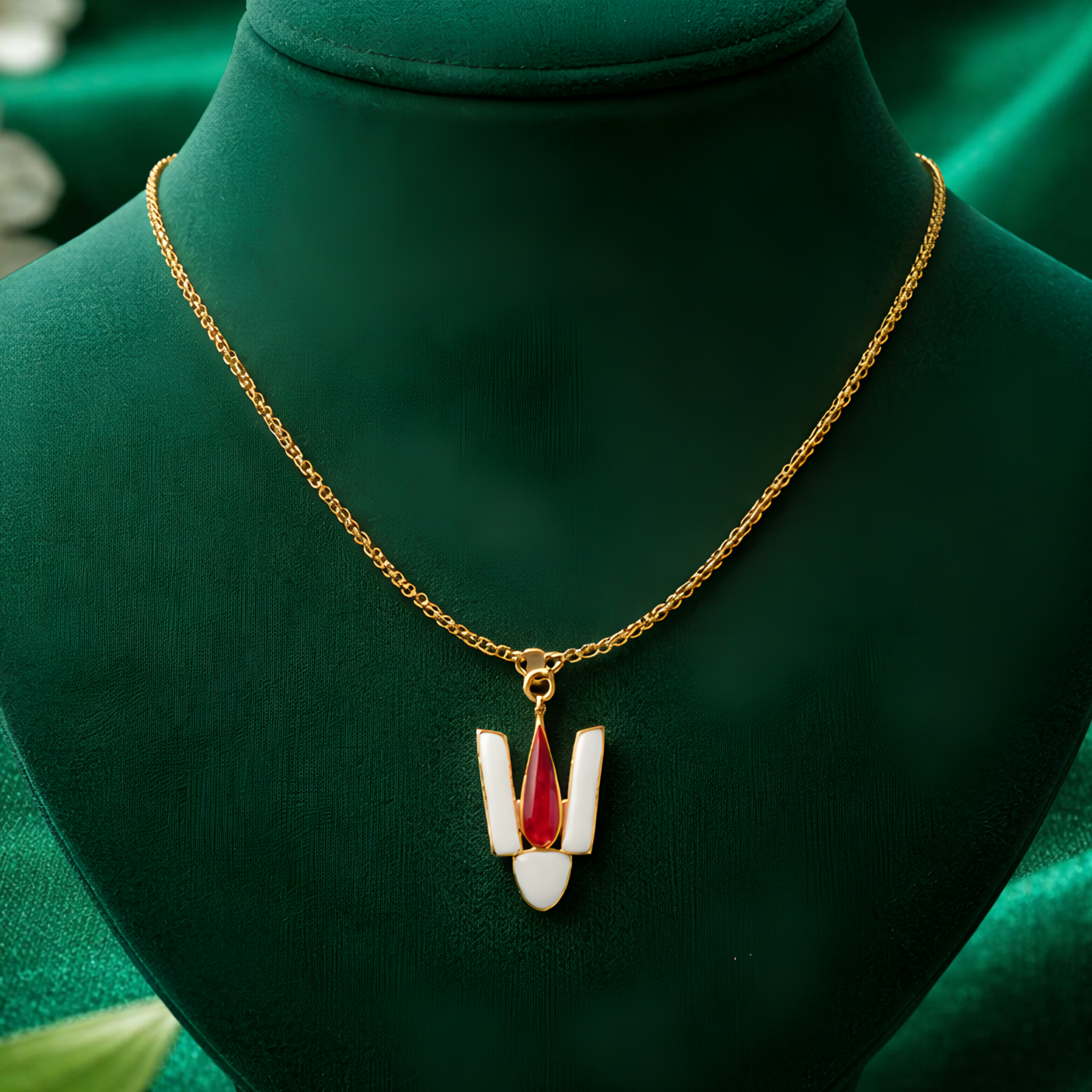 Thiruman - Srinivasa Naamam (Vaishnav Tilak Pendant) With Chain