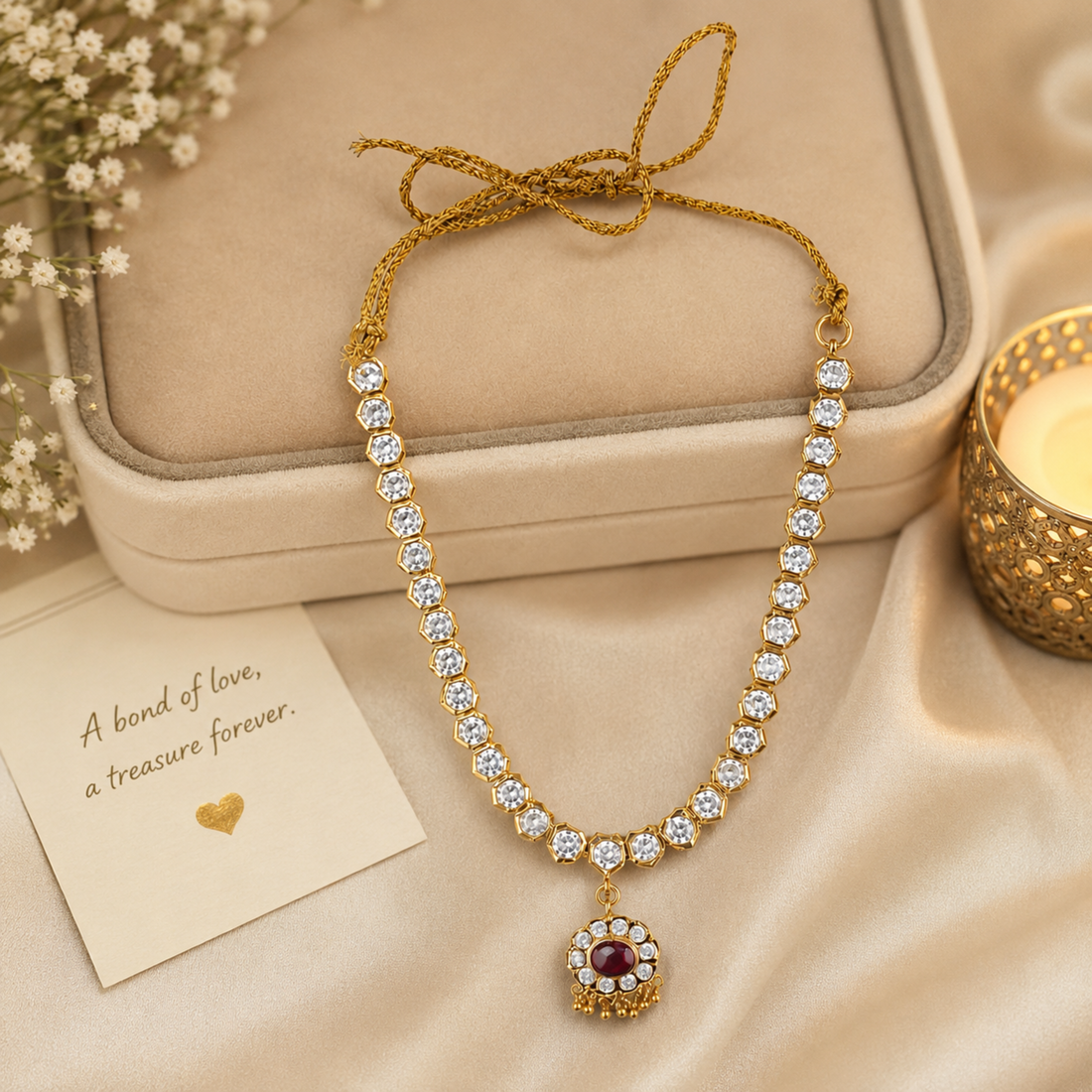 White Stone Necklace