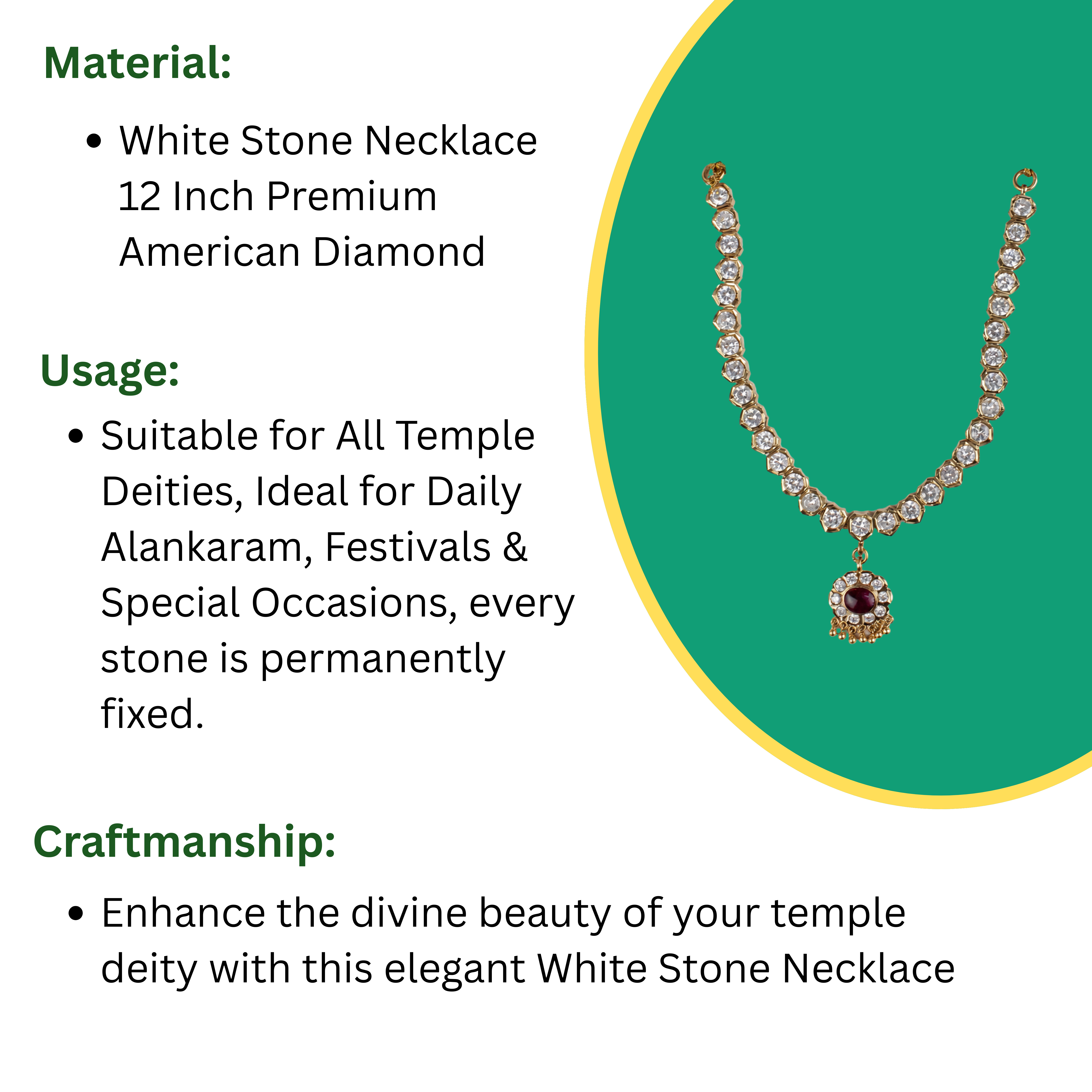 White Stone Necklace